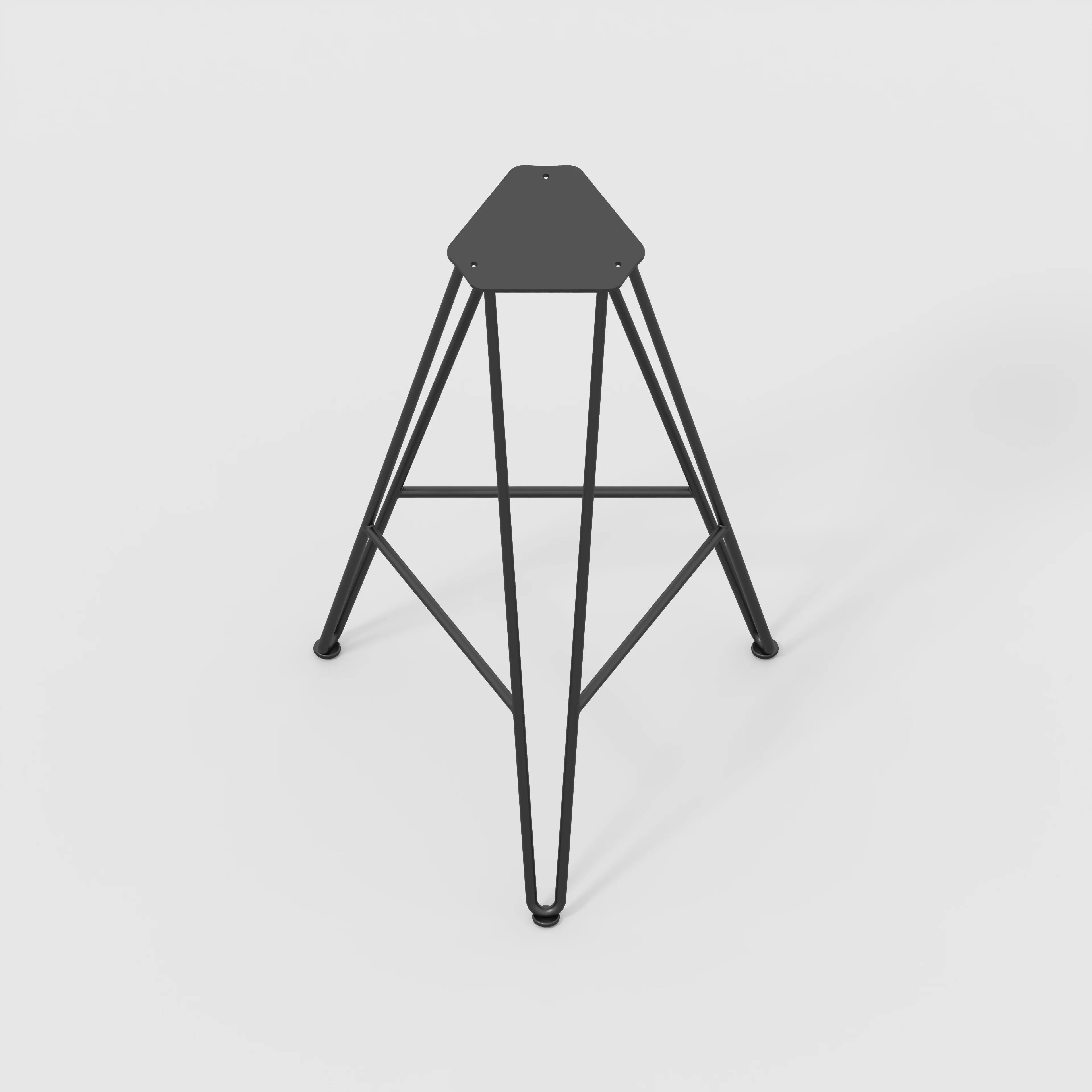 Plywood Bar Stool with Black Hairpin Base - Formica Chrome Yellow - Image 3