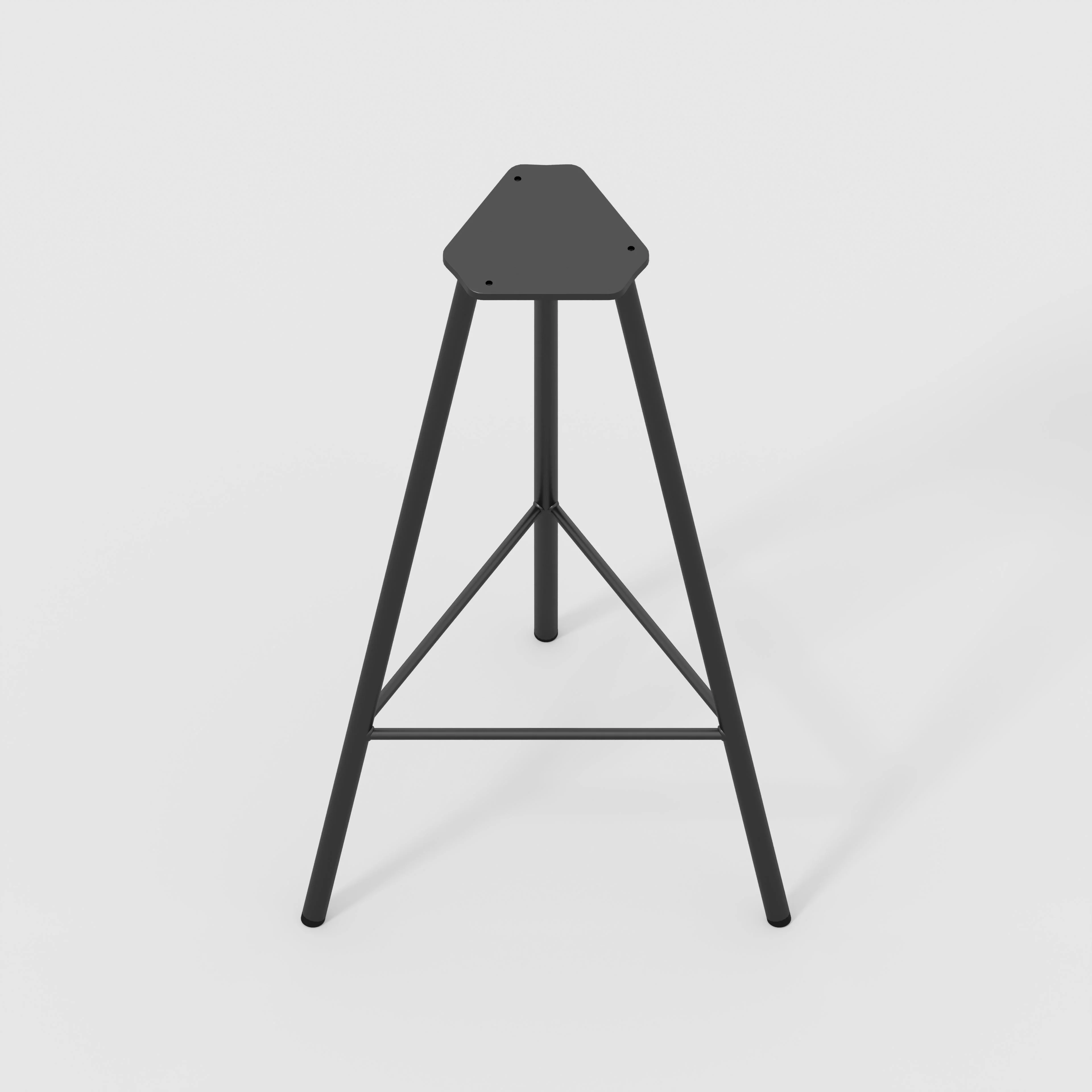 Plywood Bar Stool with Black Nord Base - Formica Diamond Black - Image 3