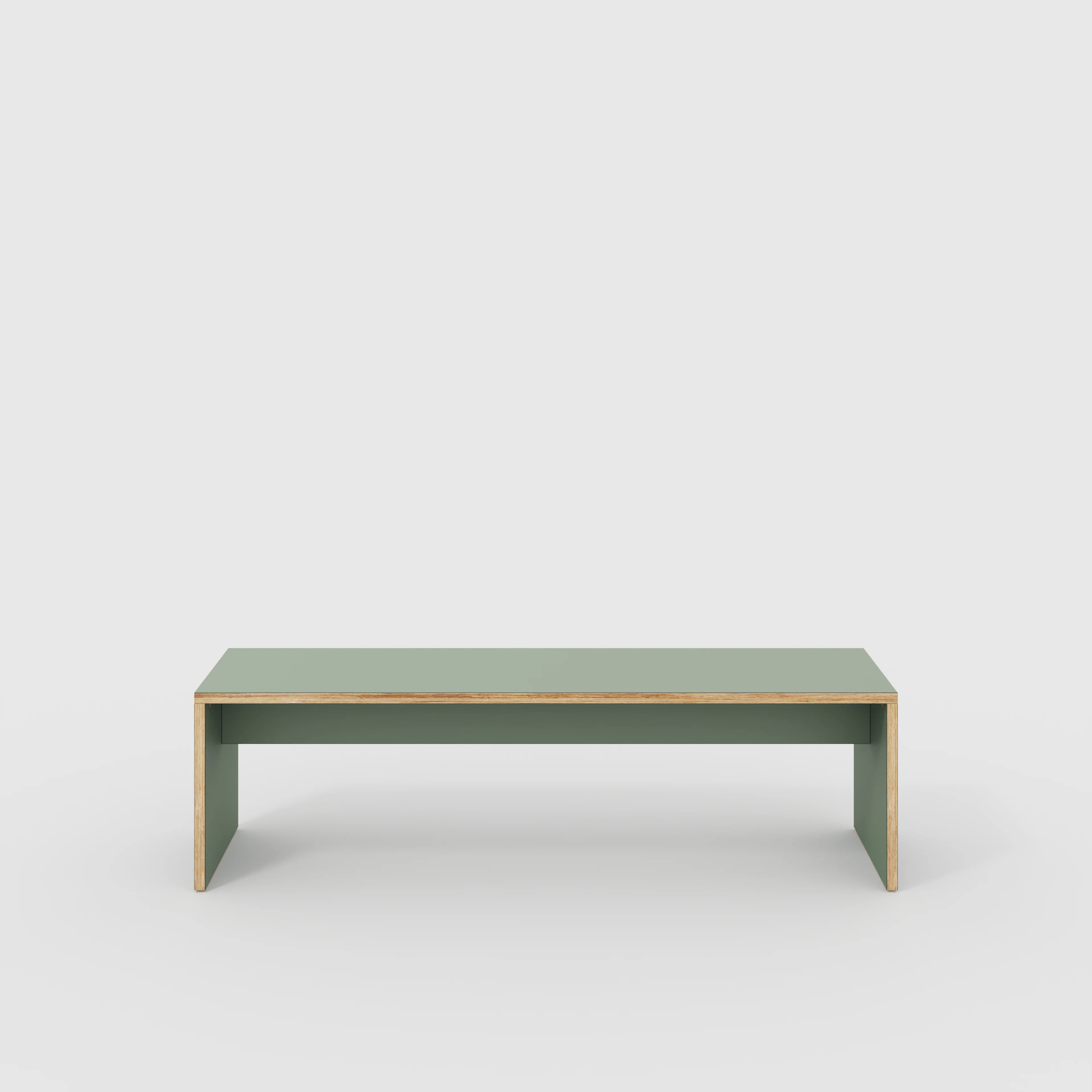Plywood Bench Seat with Solid Sides - Formica Green Slate - 1600(w) x 400(d)