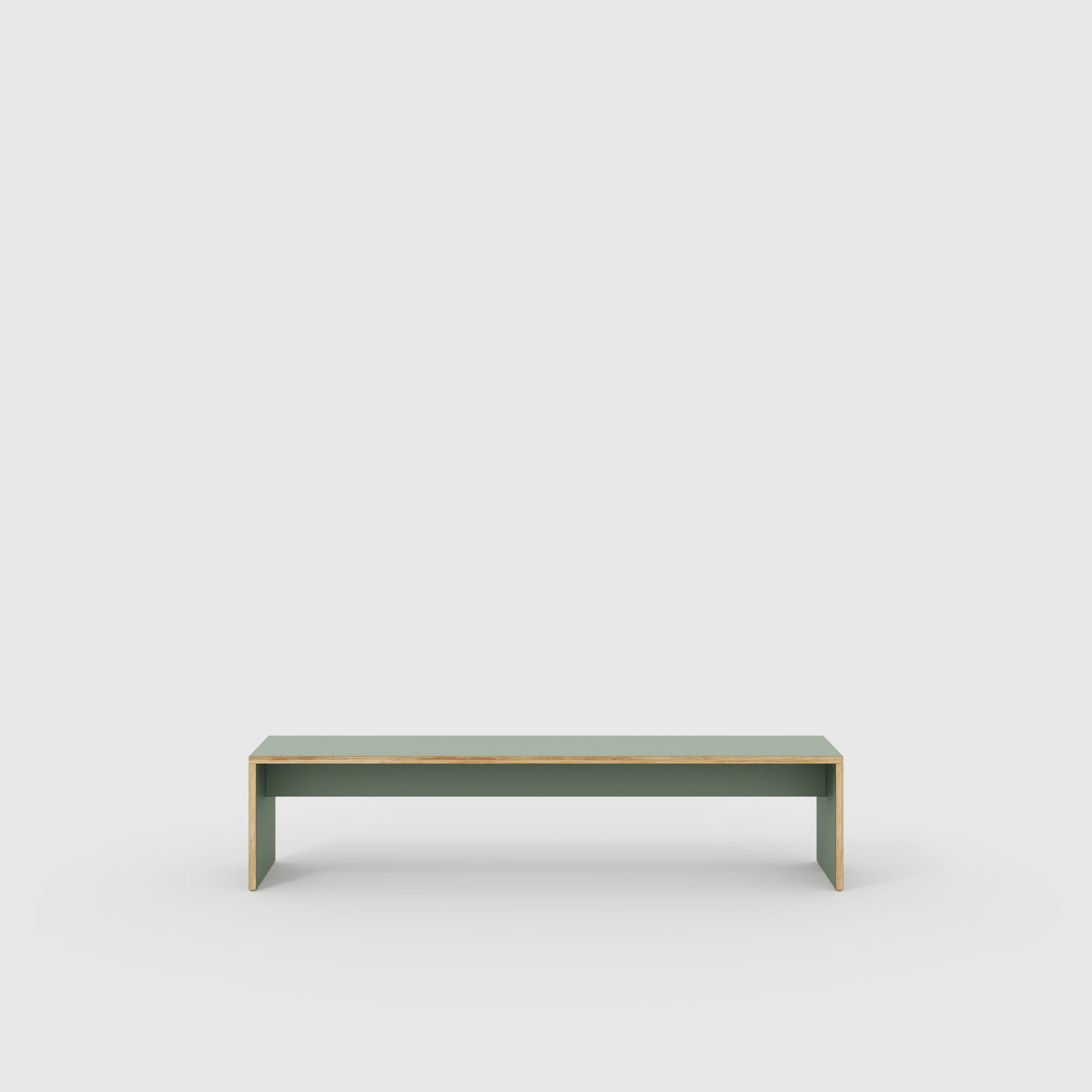 Plywood Bench Seat with Solid Sides - Formica Green Slate - 2000(w) x 400(d)