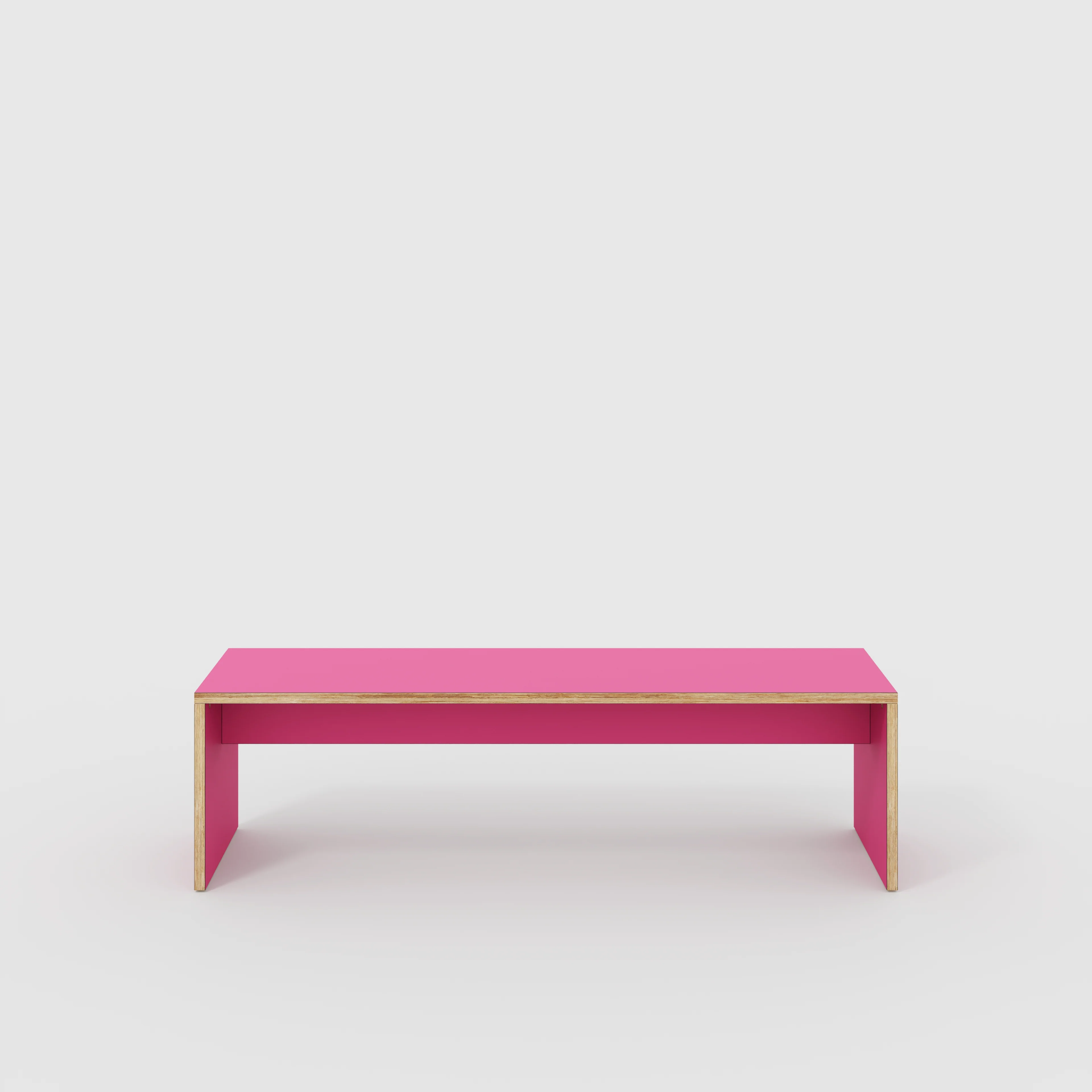 Plywood Bench Seat with Solid Sides - Formica Juicy Pink - 1600(w) x 400(d)