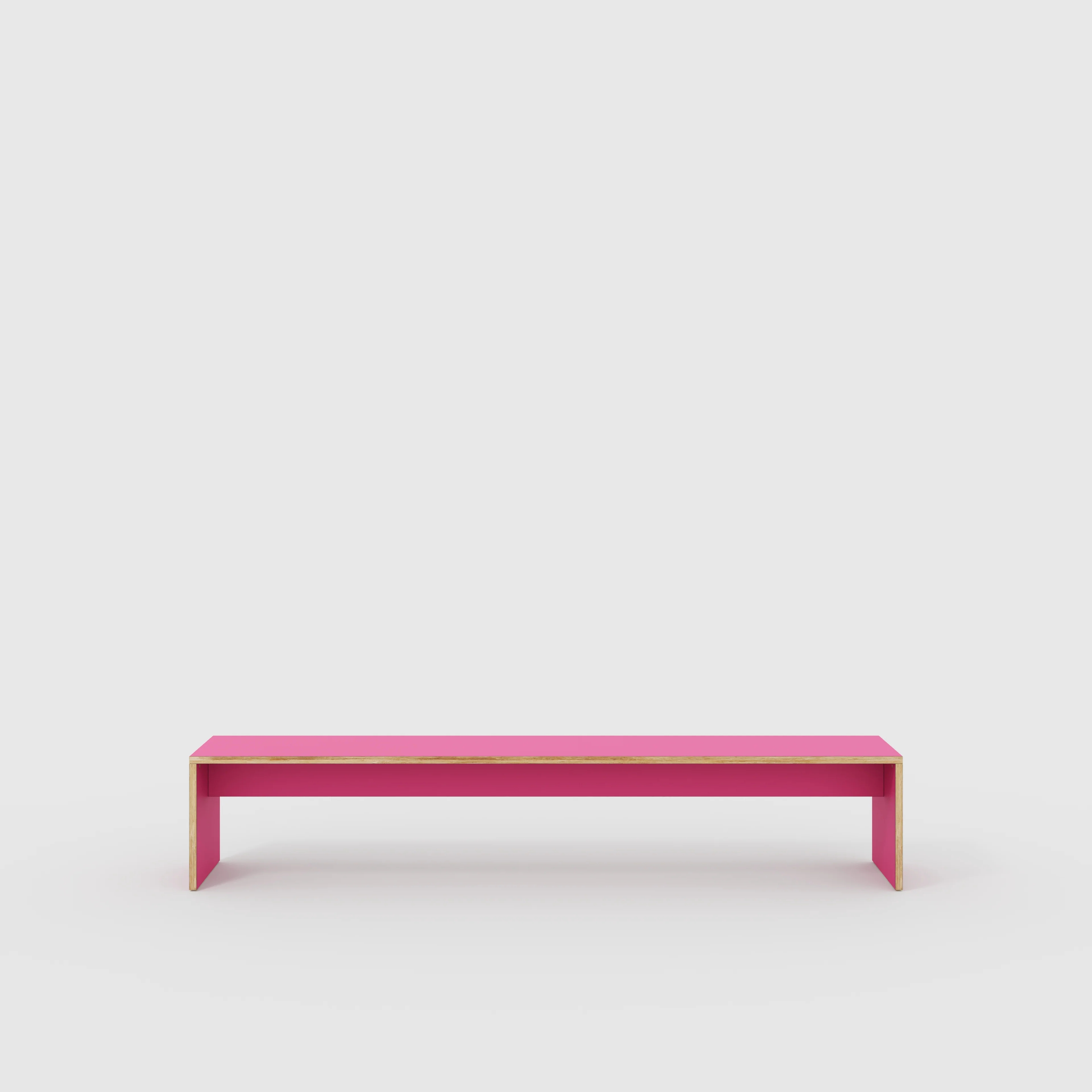 Plywood Bench Seat with Solid Sides - Formica Juicy Pink - 2400(w) x 400(d)