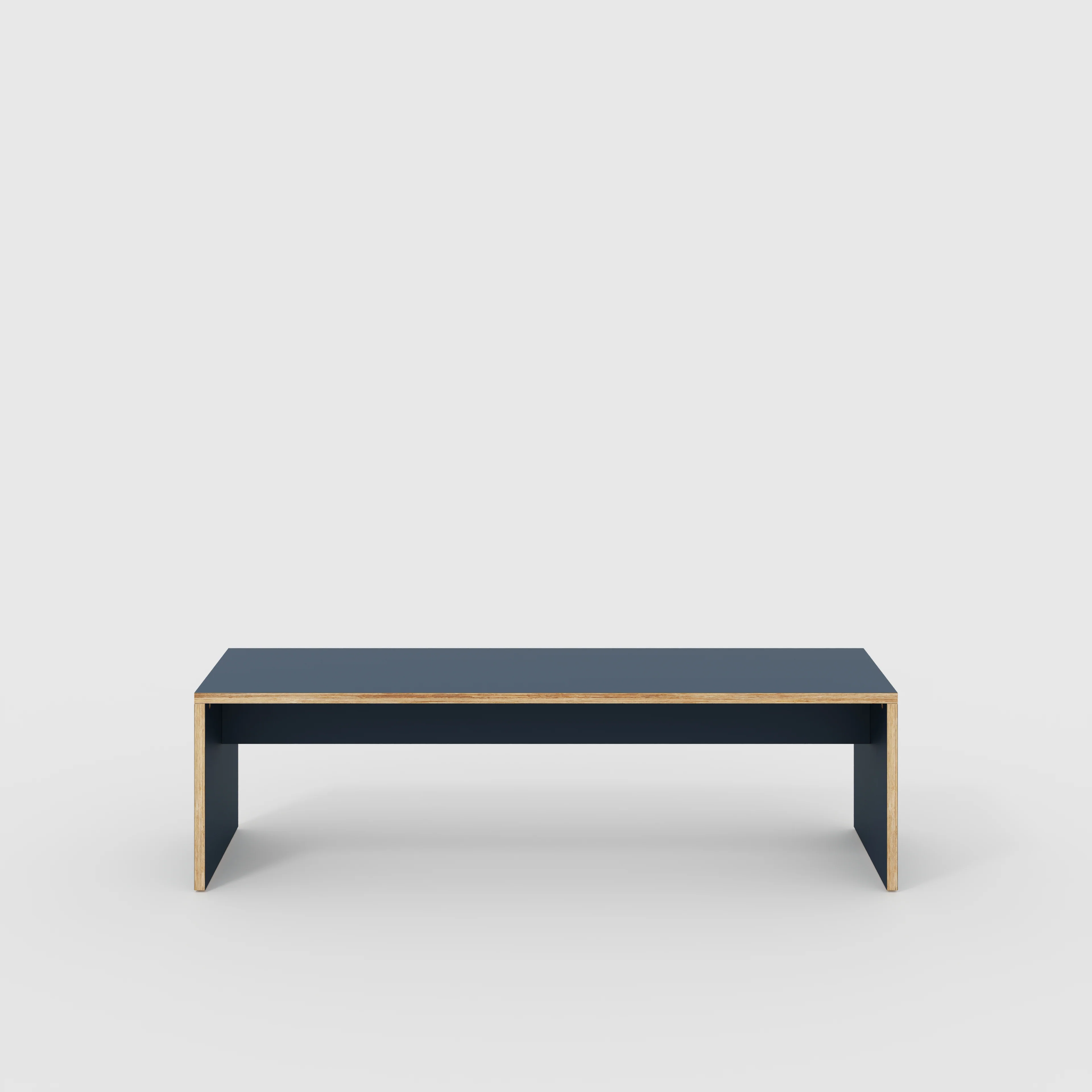 Plywood Bench Seat with Solid Sides - Formica Night Sea Blue - 1600(w) x 400(d)