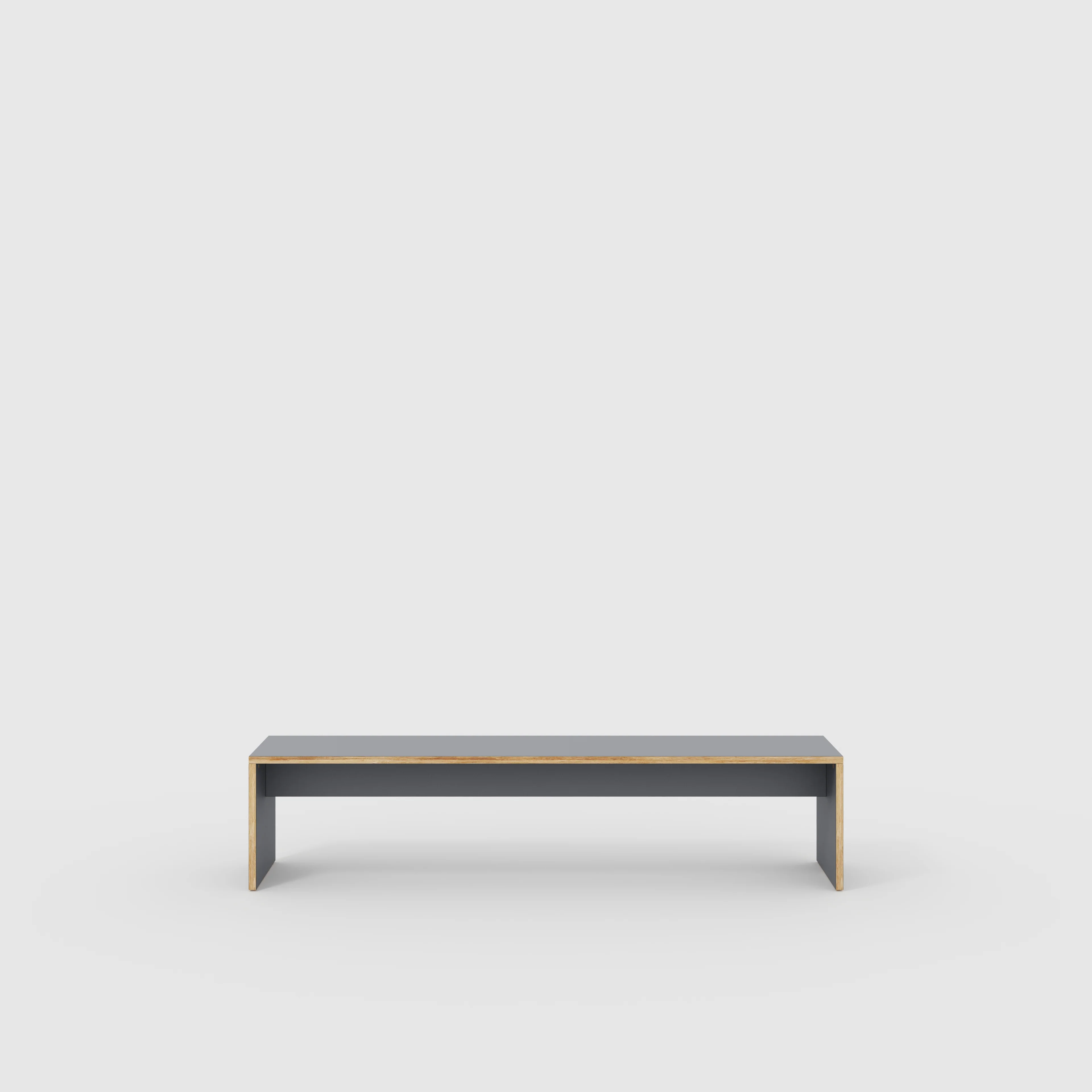 Plywood Bench Seat with Solid Sides - Formica Tornado Grey - 2000(w) x 400(d)