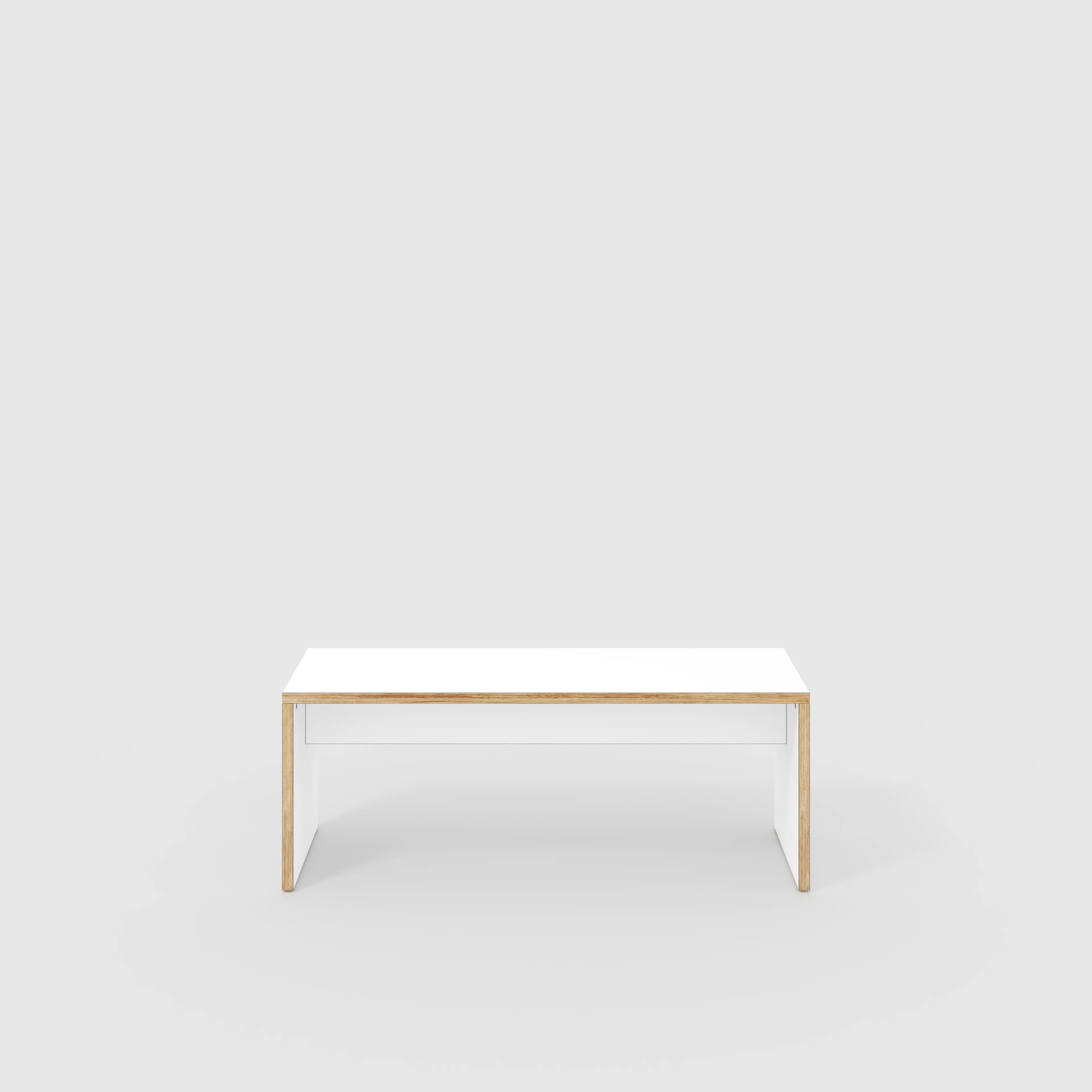 Plywood Bench Seat with Solid Sides - Formica White - 1200(w) x 400(d)