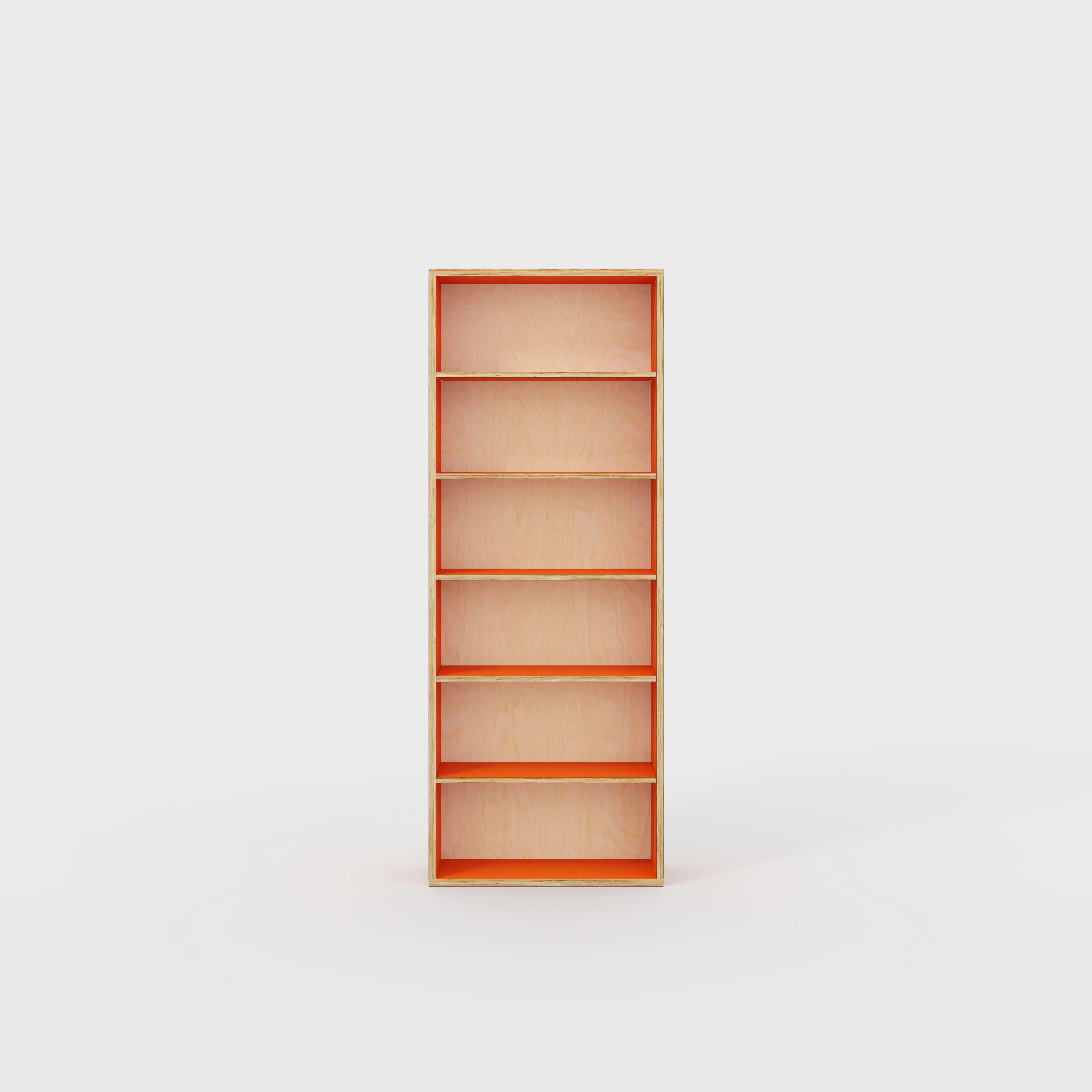 Plywood Bookshelves - Formica Levante Orange - 800(w) x 300(d) x 2100(h)