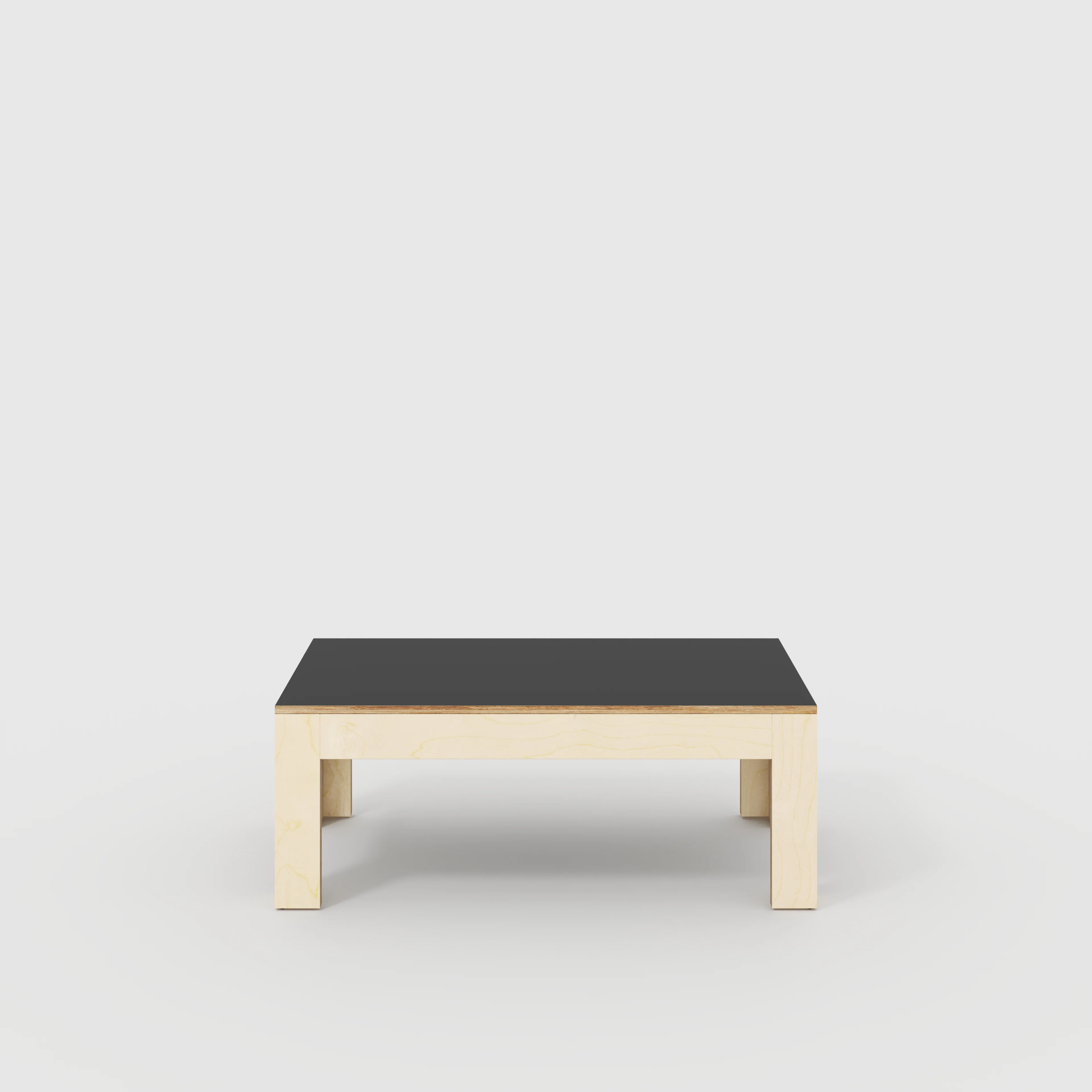 Plywood Coffee Table with Solid Frame - Formica Diamond Black - 1200(w) x 600(d) x 450(h)