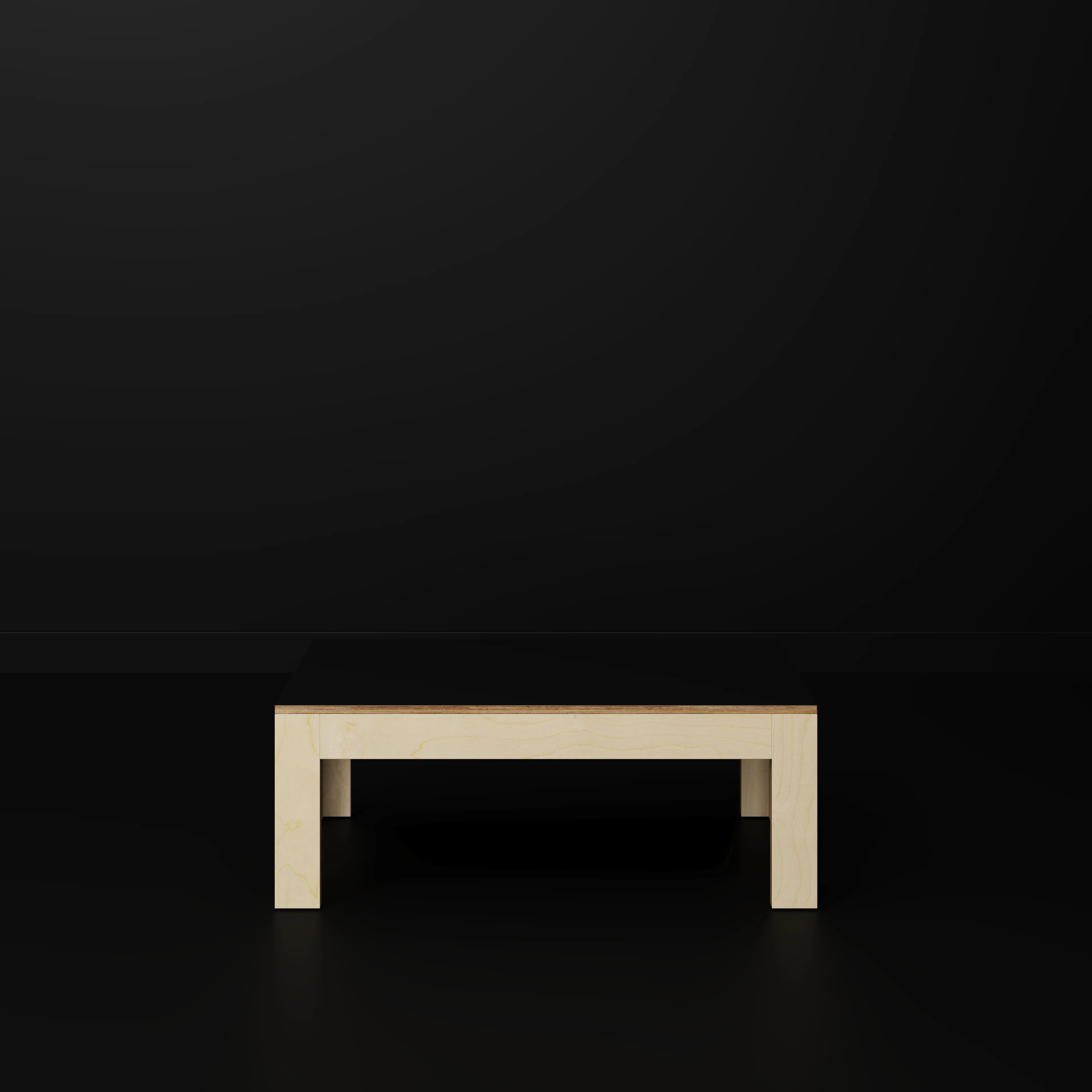 Plywood Coffee Table with Solid Frame - Formica Diamond Black - 1200(w) x 600(d) x 450(h) - Image 2