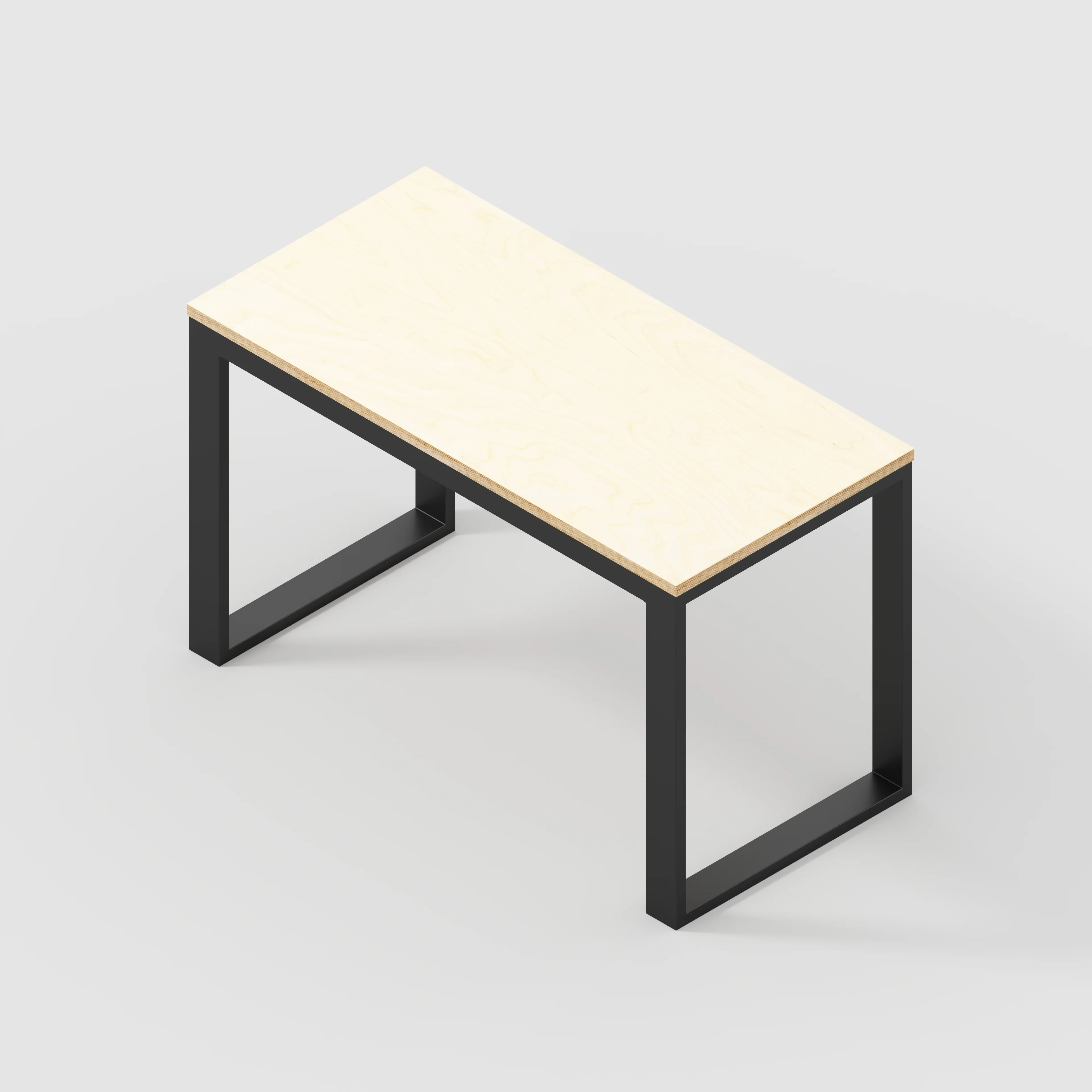 Custom Plywood Desk with Industrial Frame