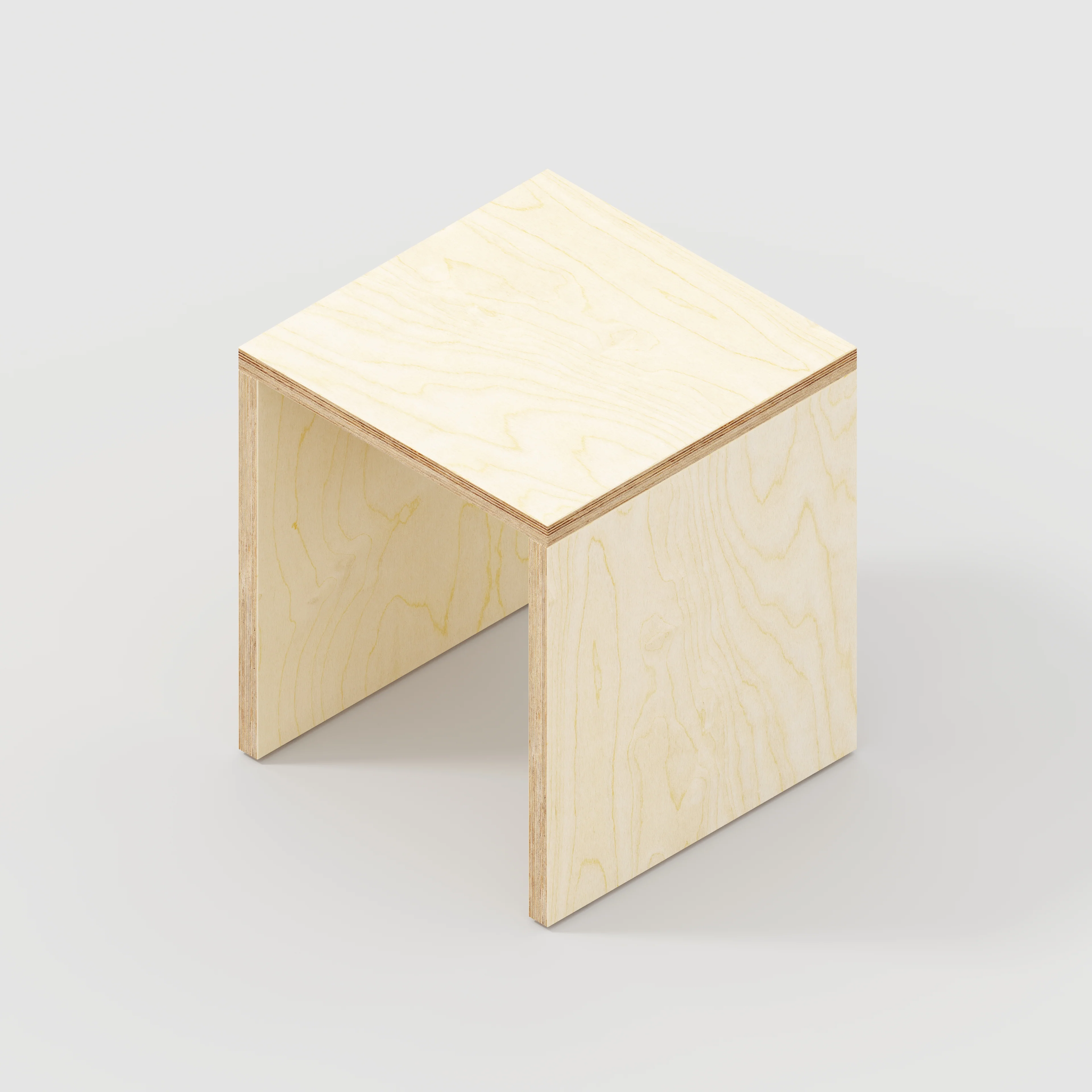 Custom Plywood Stool with Solid Sides