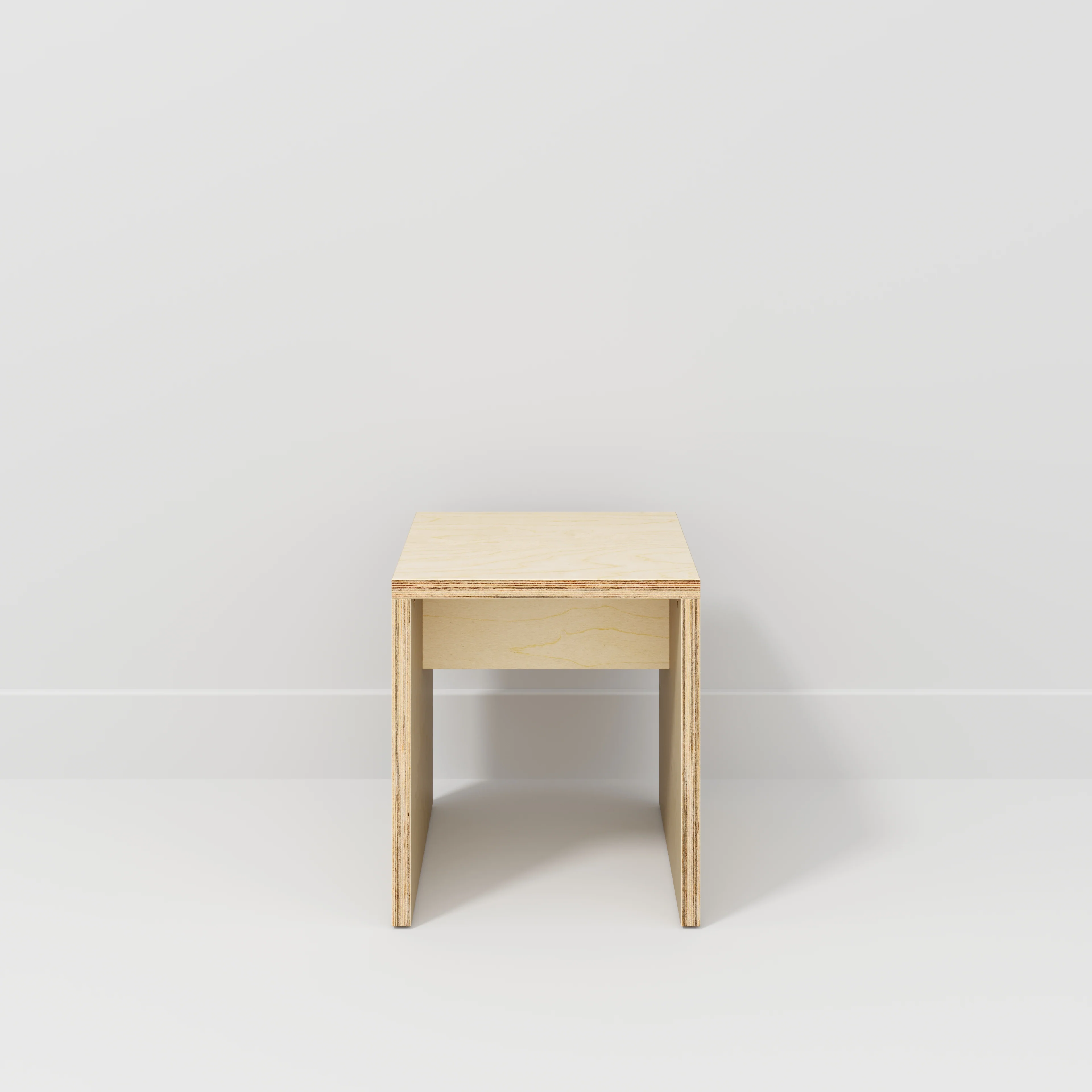 Custom Plywood Stool with Solid Sides - Image 2