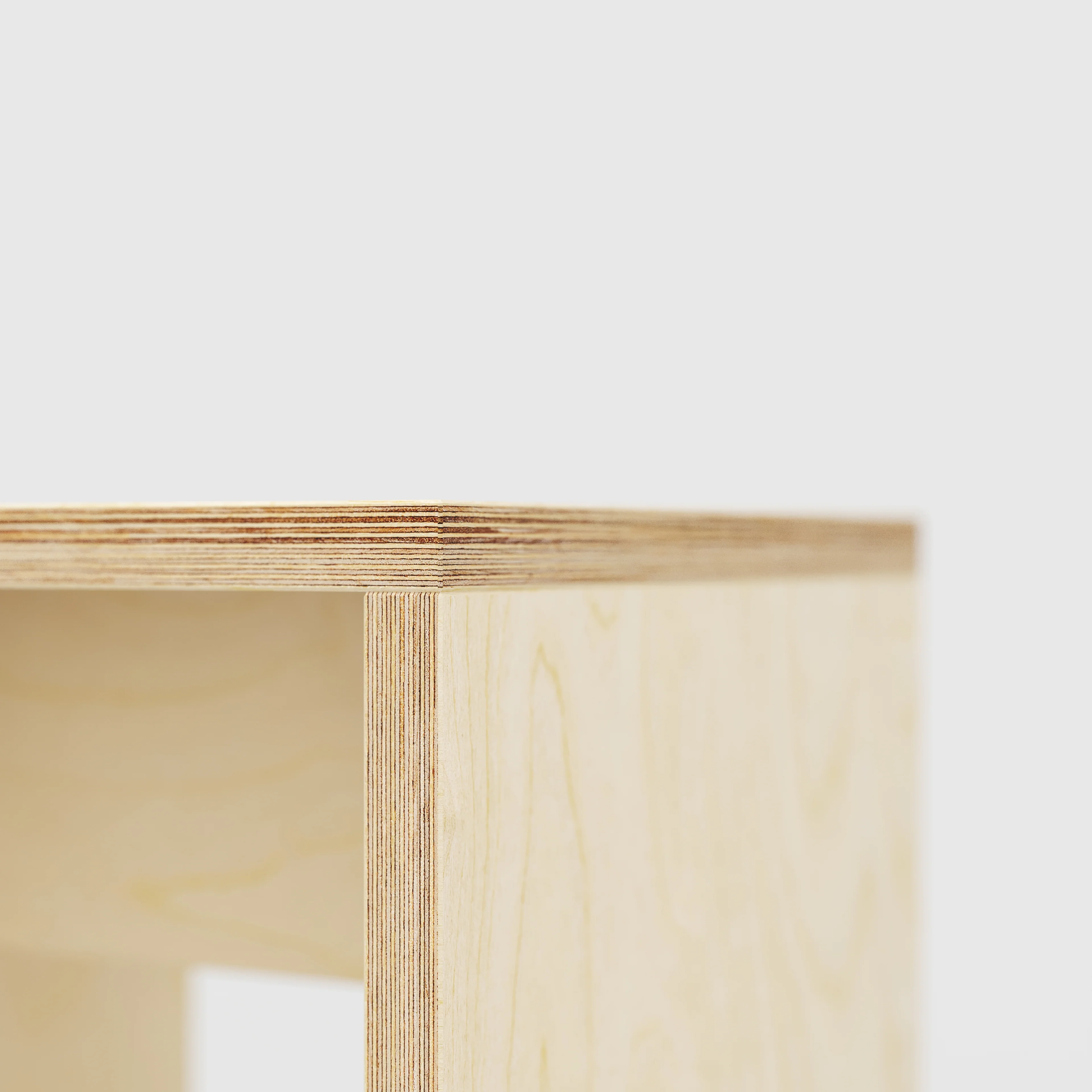 Custom Plywood Stool with Solid Sides - Image 3