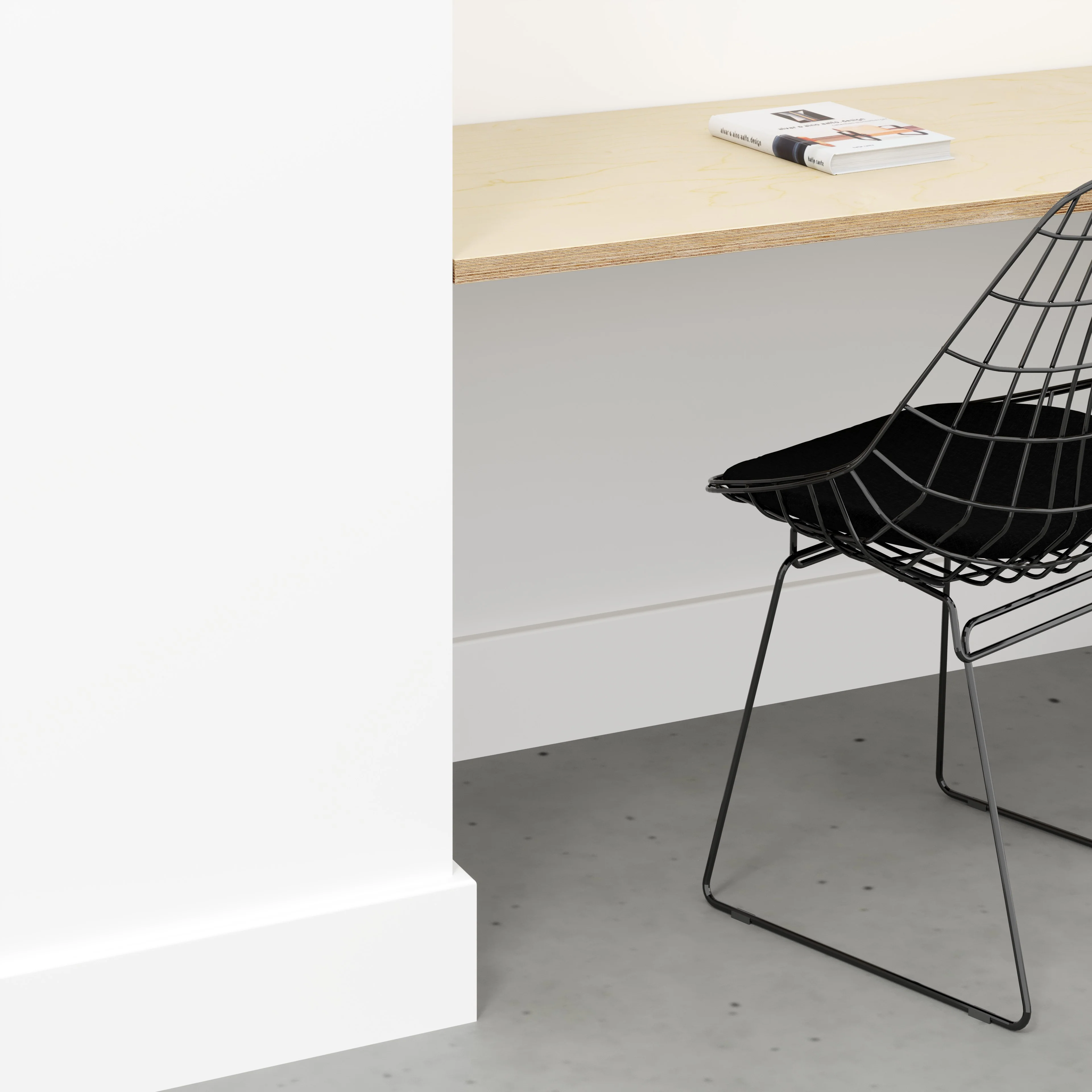 Custom Plywood Wall Desk with Battens - Image 3