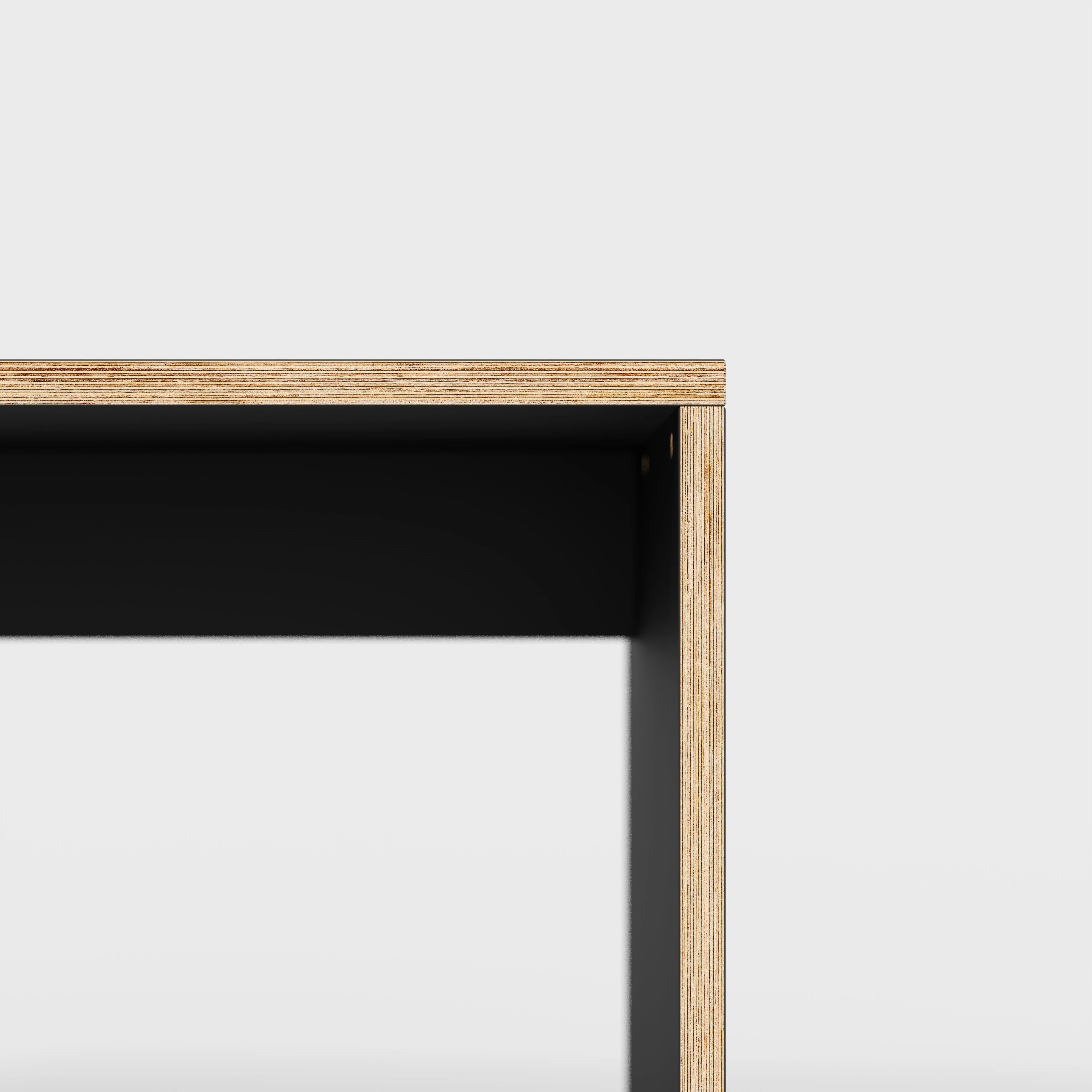 Plywood Desk with Solid Sides - Formica Diamond Black - 1200(w) x 600(d) x 750(h) - Image 4