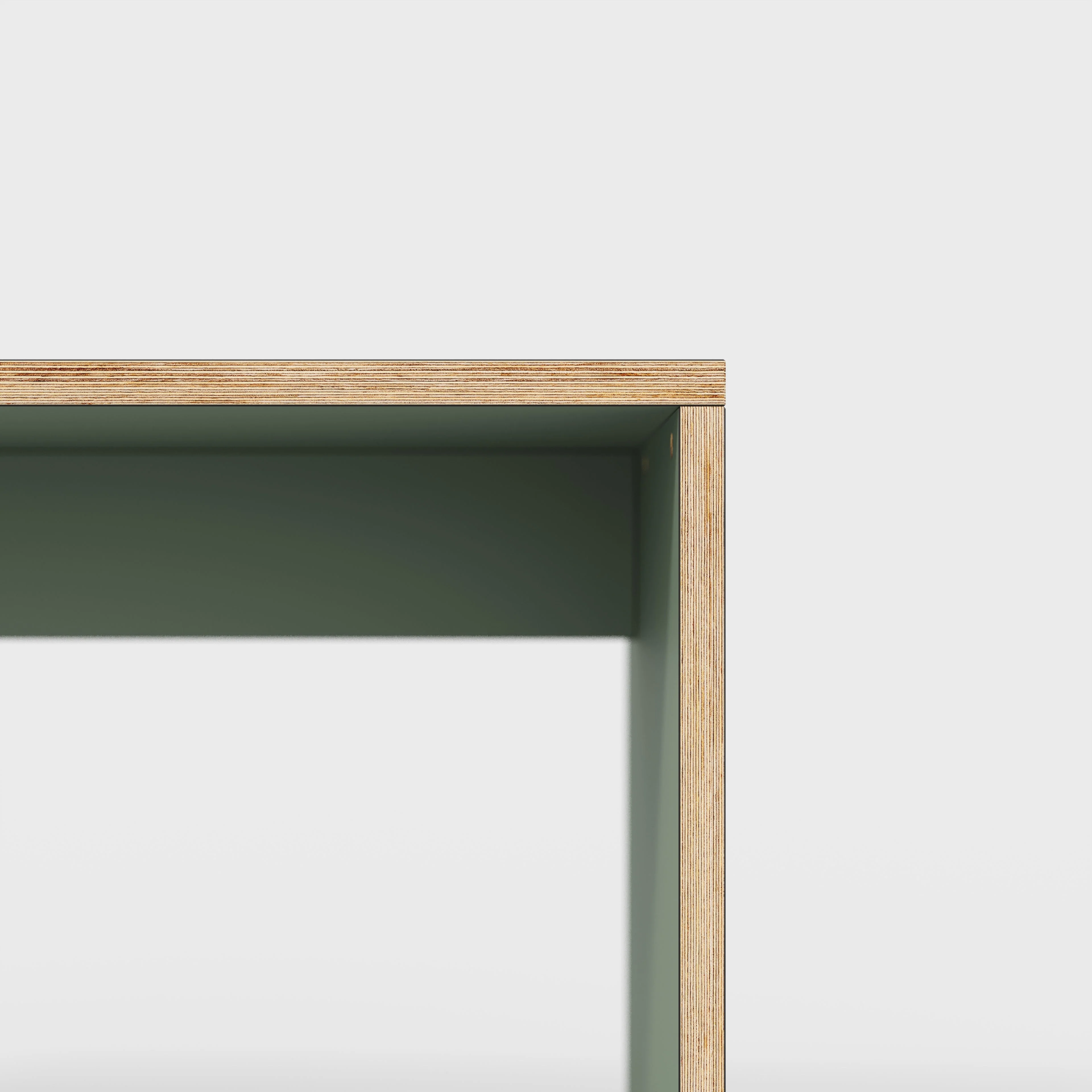 Plywood Desk with Solid Sides - Formica Green Slate - 1200(w) x 600(d) x 750(h) - Image 4