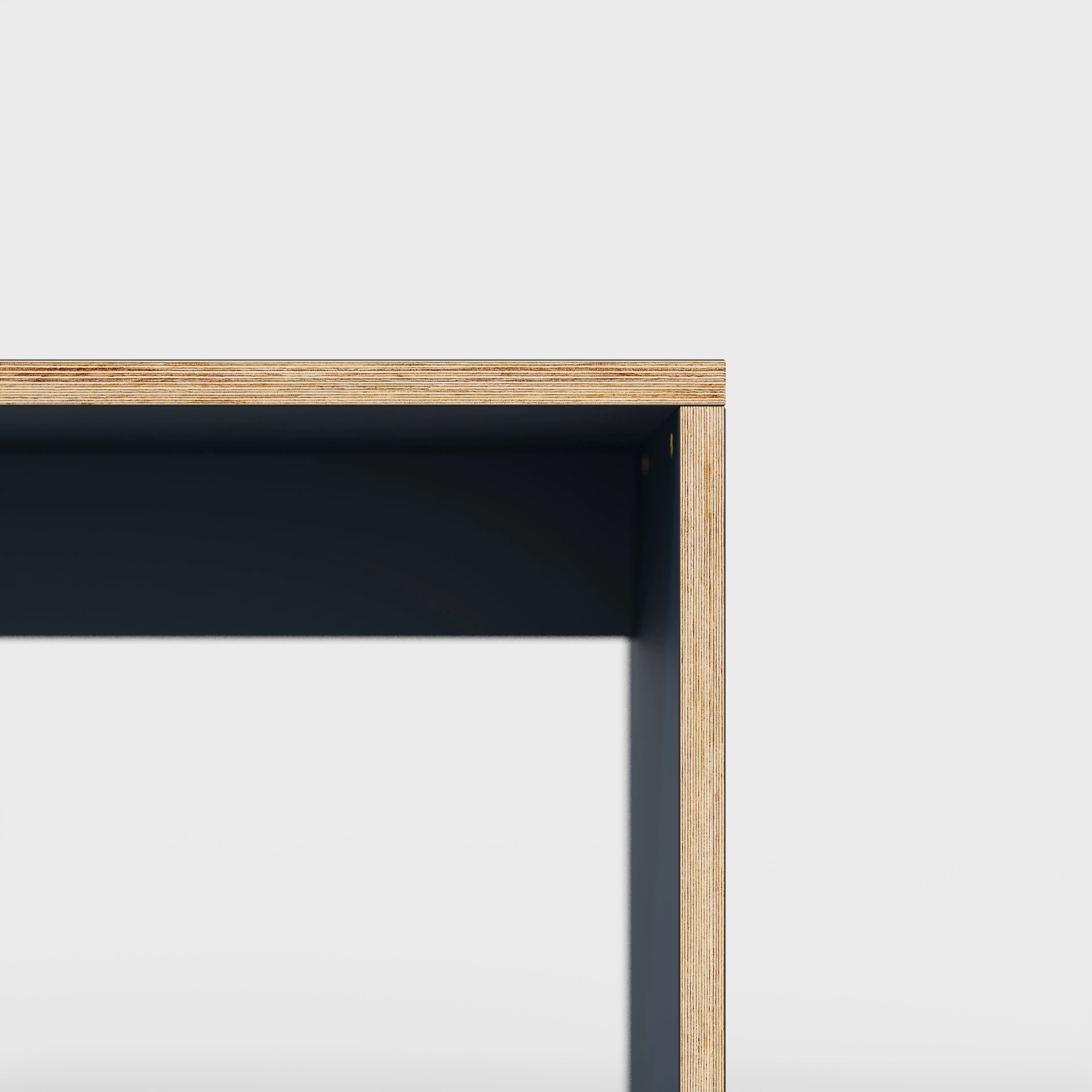 Plywood Desk with Solid Sides - Formica Night Sea Blue - 1200(w) x 600(d) x 750(h) - Image 4