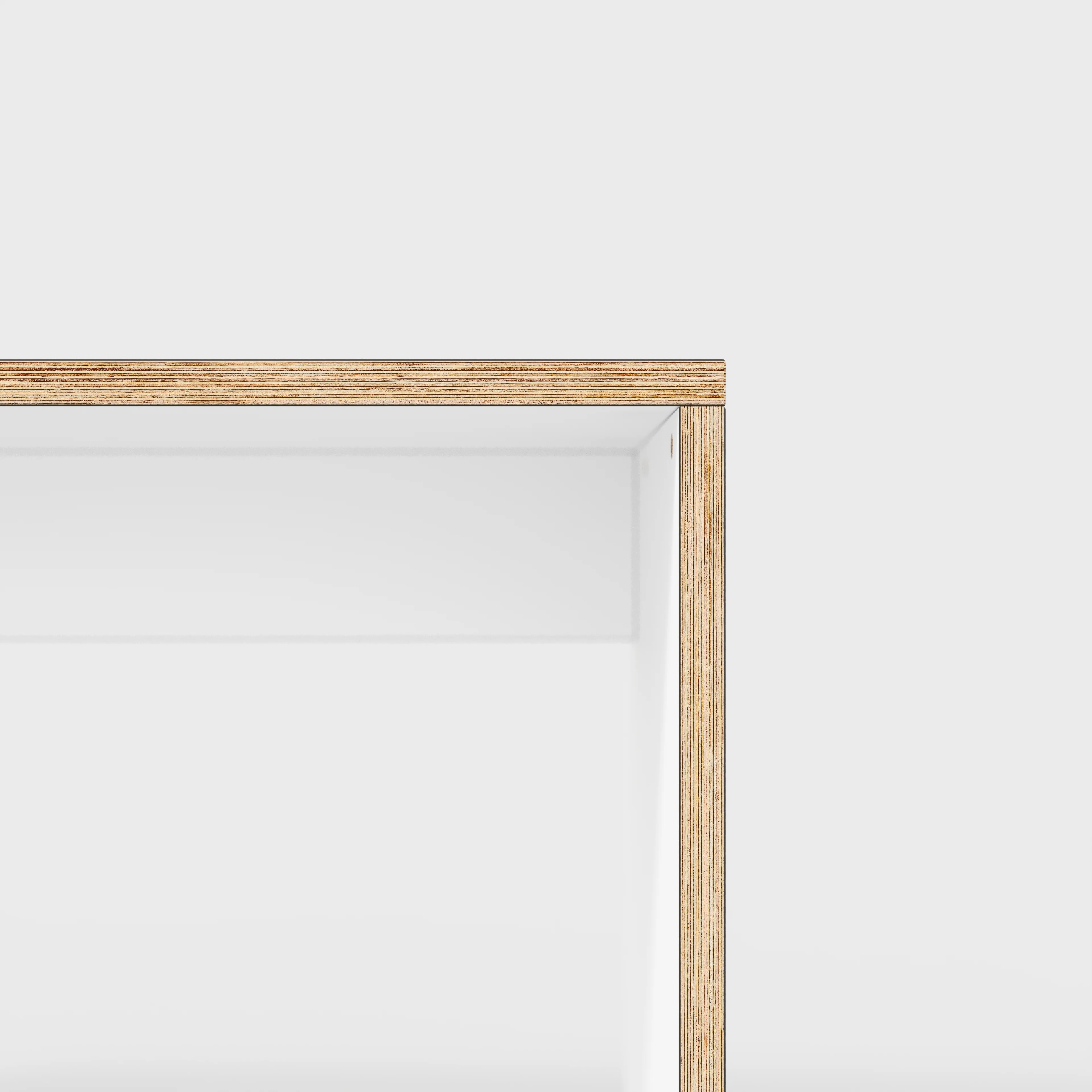 Plywood Desk with Solid Sides - Formica White - 1600(w) x 800(d) x 750(h) - Image 4