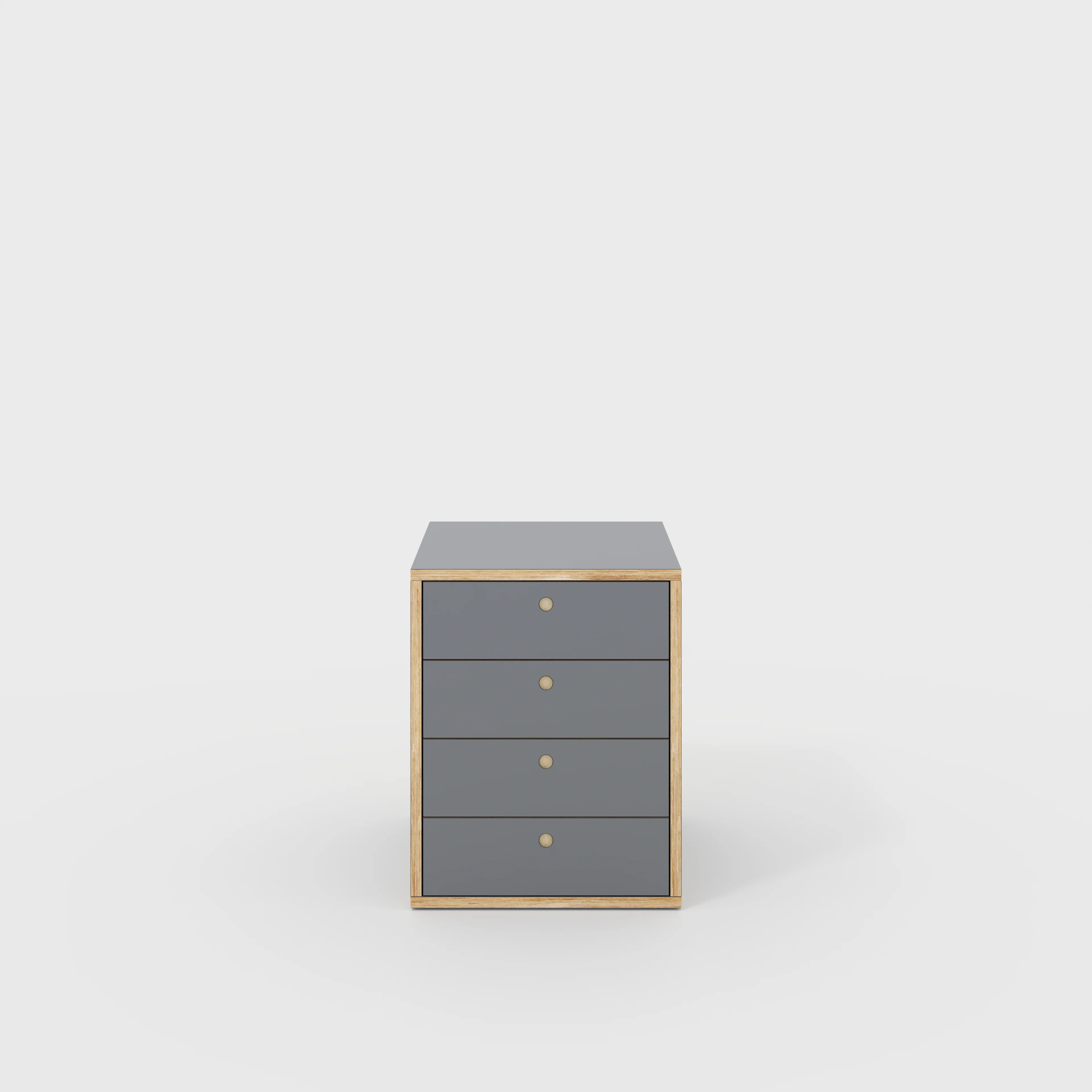 Plywood Drawer Unit - Formica Tornado Grey - 600(w) x 600(d) x 750(h)
