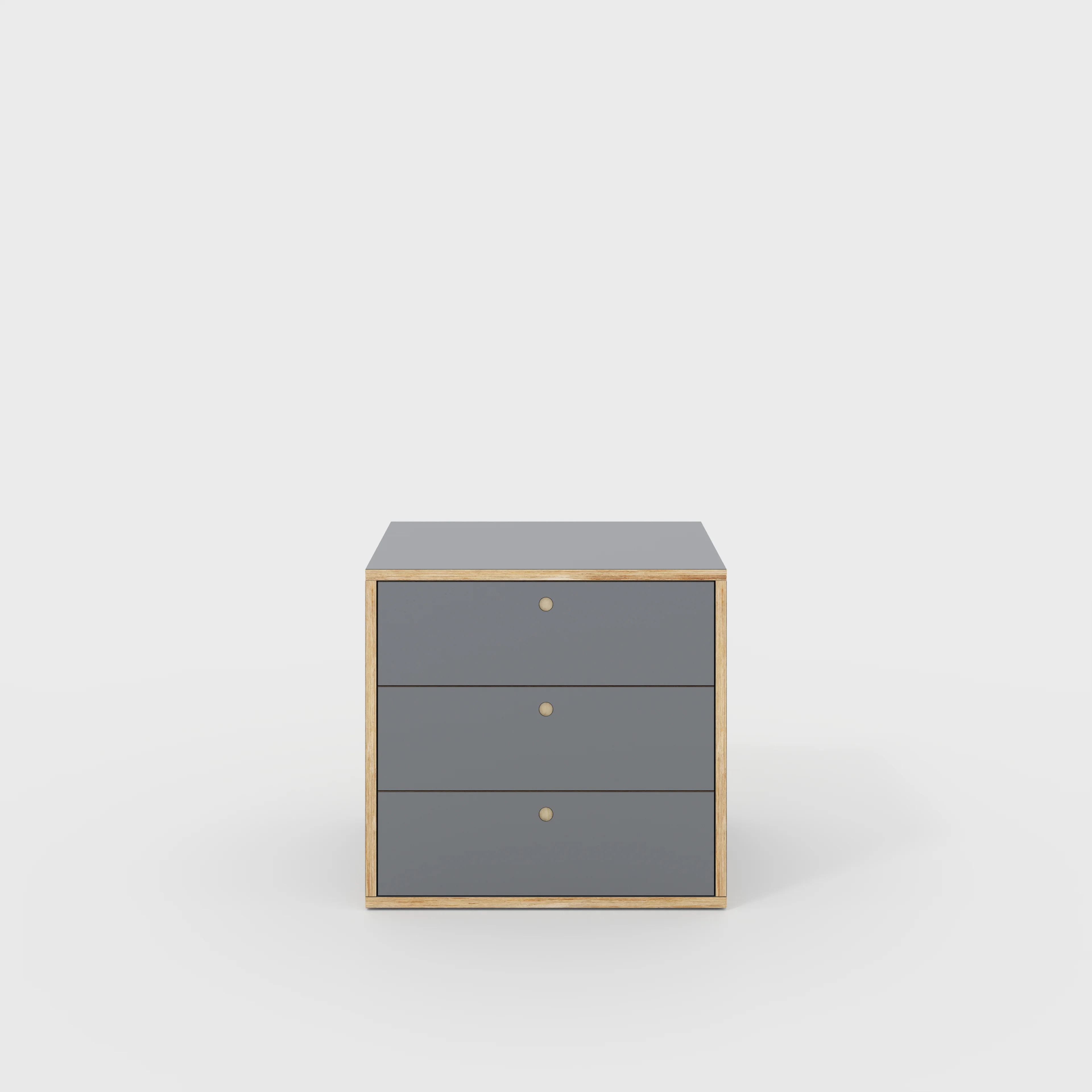 Plywood Drawer Unit - Formica Tornado Grey - 800(w) x 600(d) x 750(h)
