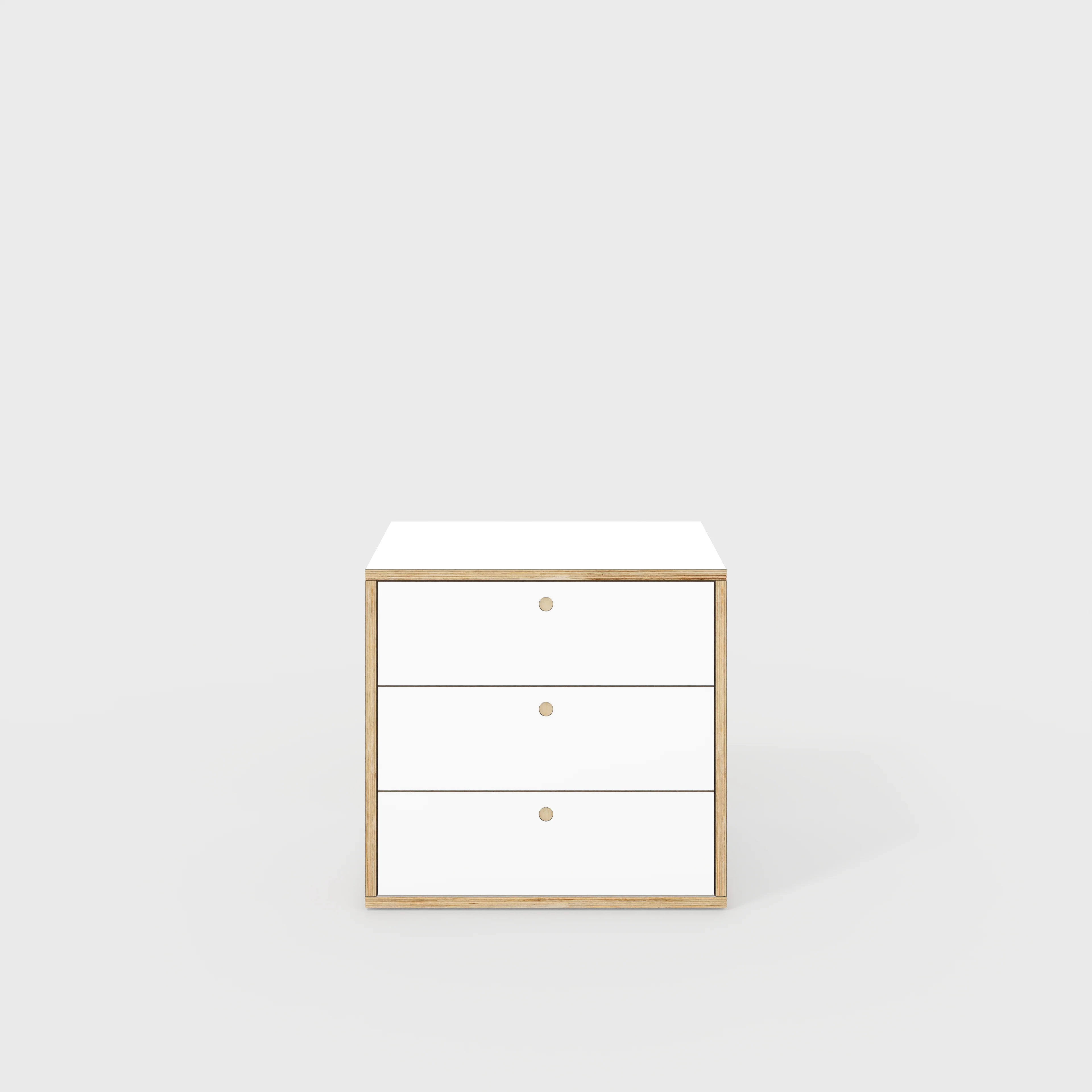Plywood Drawer Unit - Formica White - 800(w) x 600(d) x 750(h)