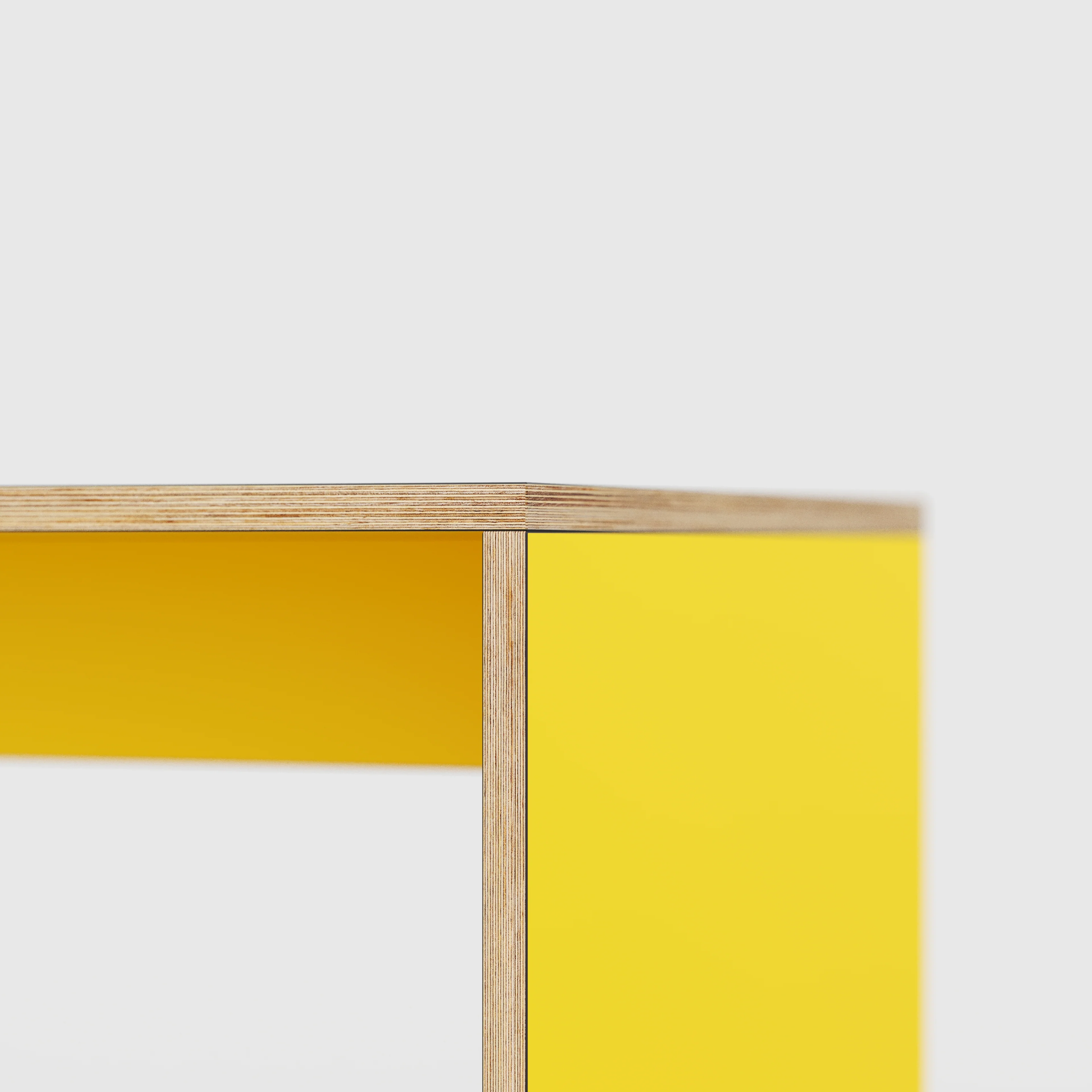 Plywood Kids Desk with Solid Sides - Formica Chrome Yellow - 800(w) x 400(d) x 500(h) - Image 4