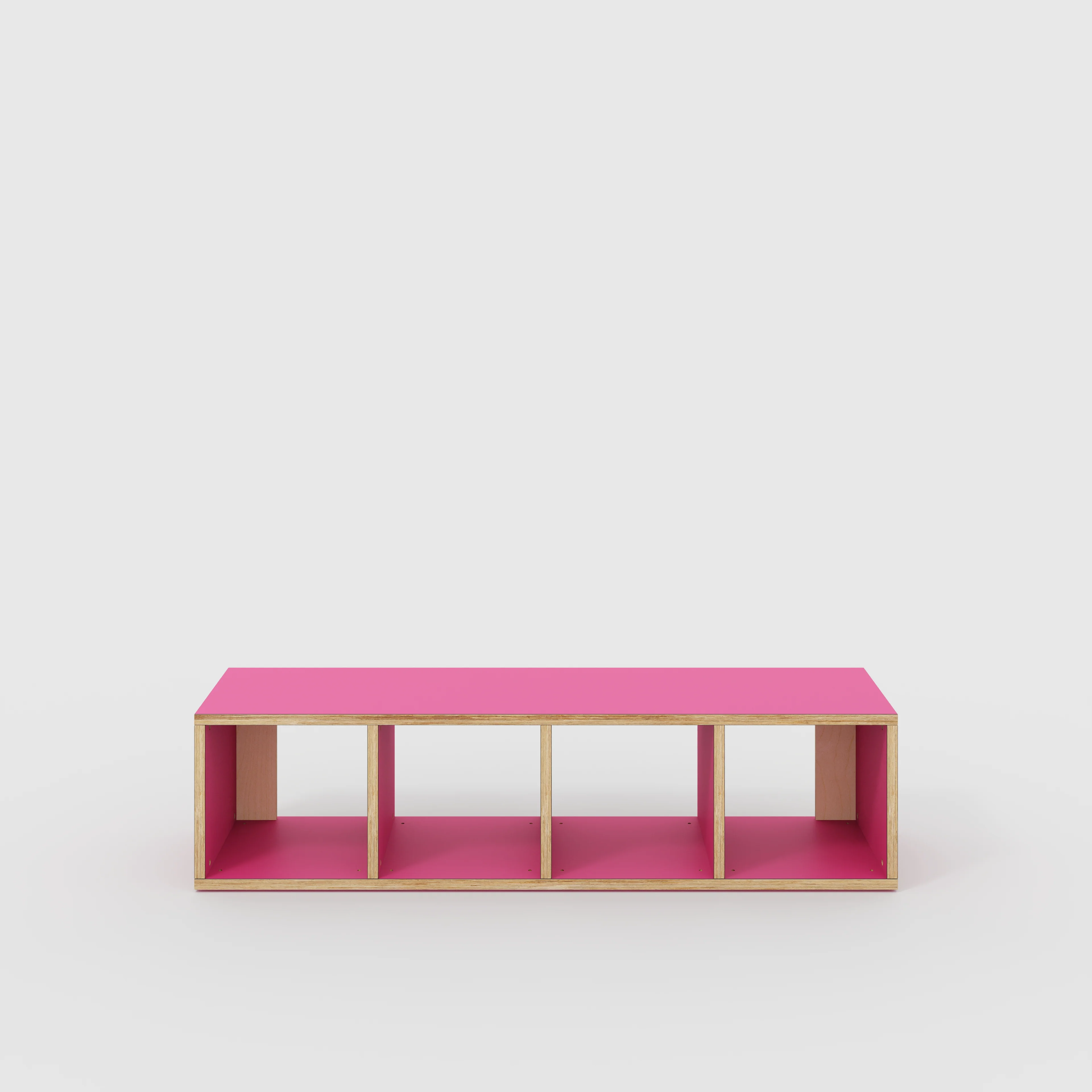 Plywood Open Shelves - Formica Juicy Pink - 1600(w) x 400(d) x 400(h)