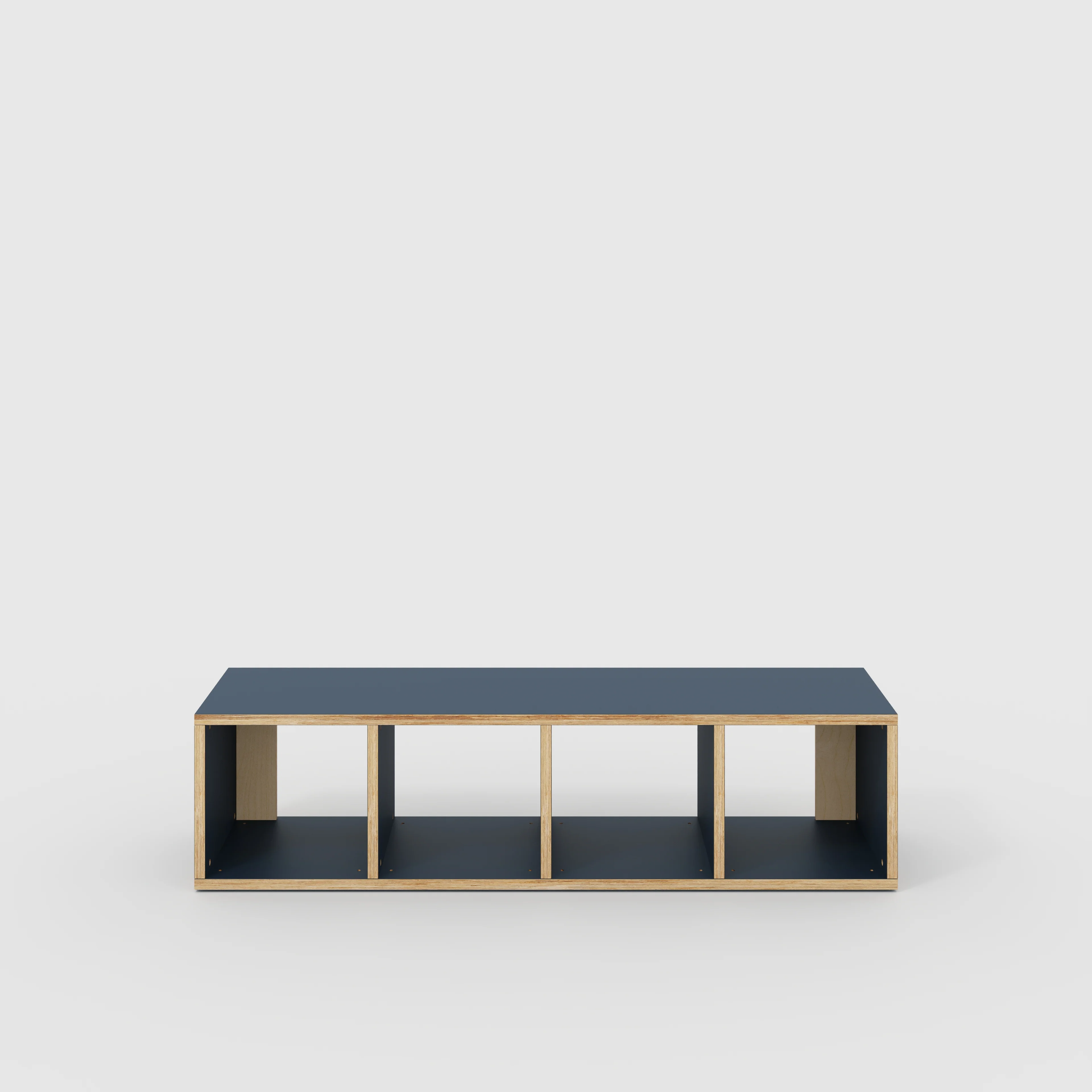 Plywood Open Shelves - Formica Night Sea Blue - 1600(w) x 400(d) x 400(h)