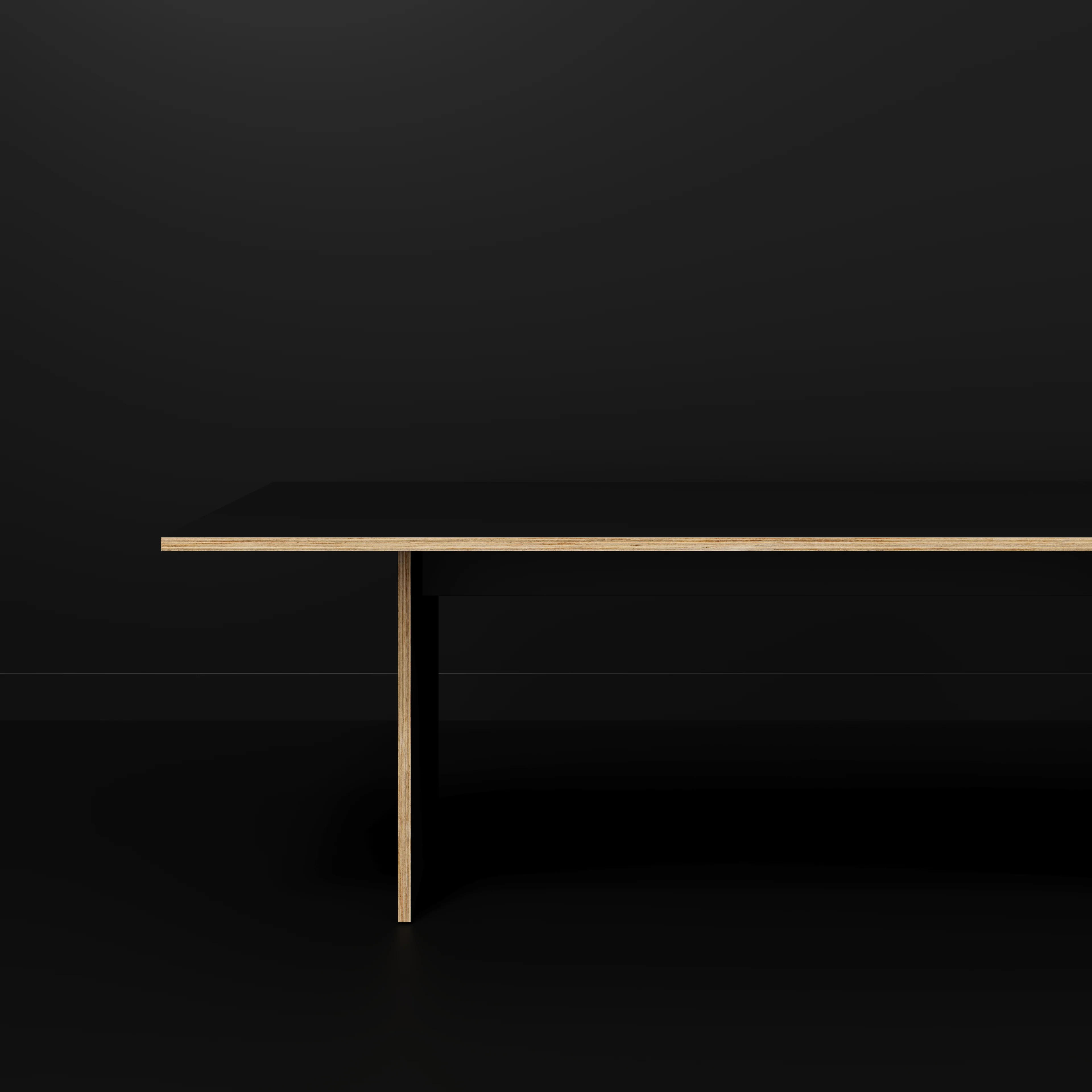 Plywood Platform Table - Formica Diamond Black - 4000(w) x 1000(d) x 750(h) - Image 2