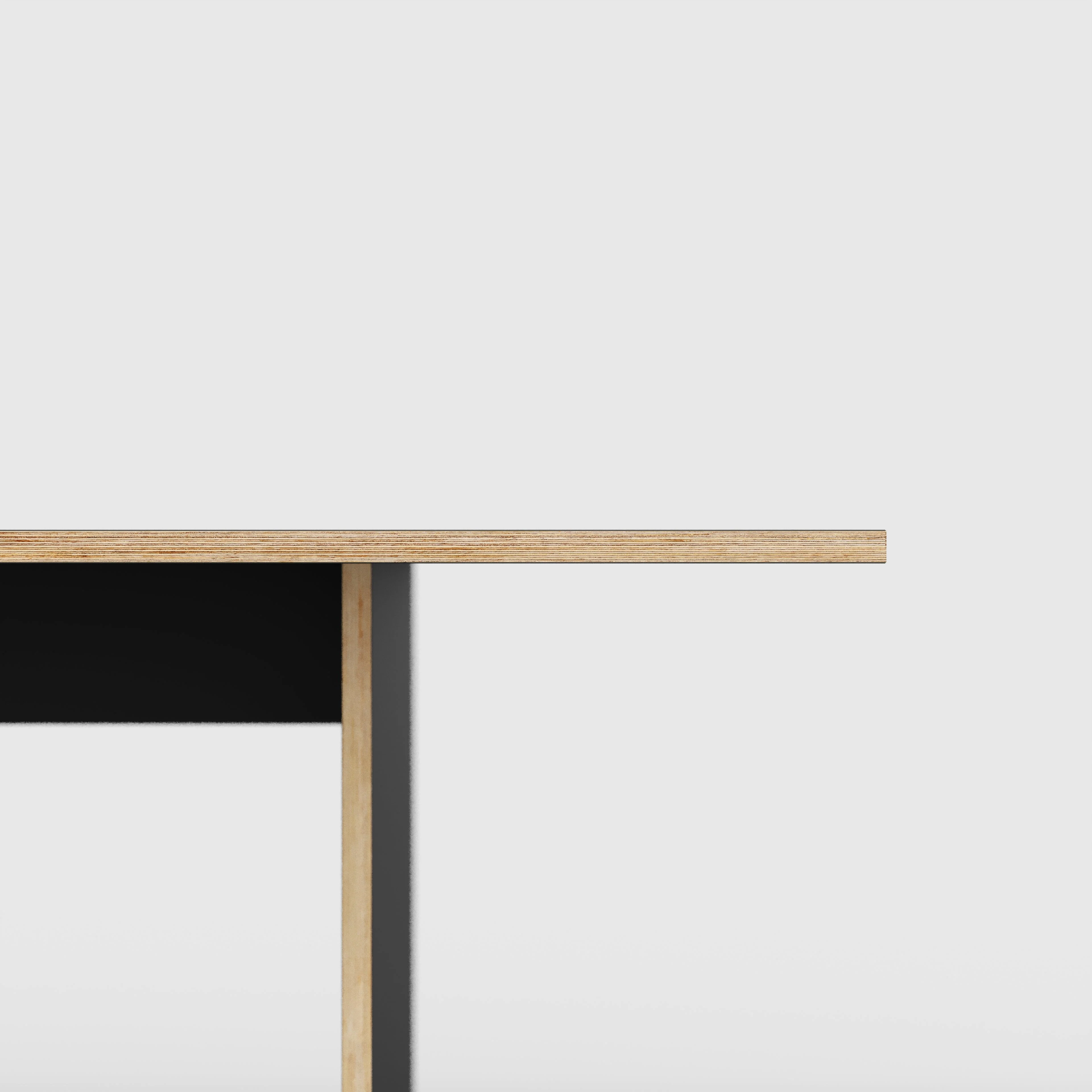 Plywood Platform Table - Formica Diamond Black - 5600(w) x 1000(d) x 750(h) - Image 4