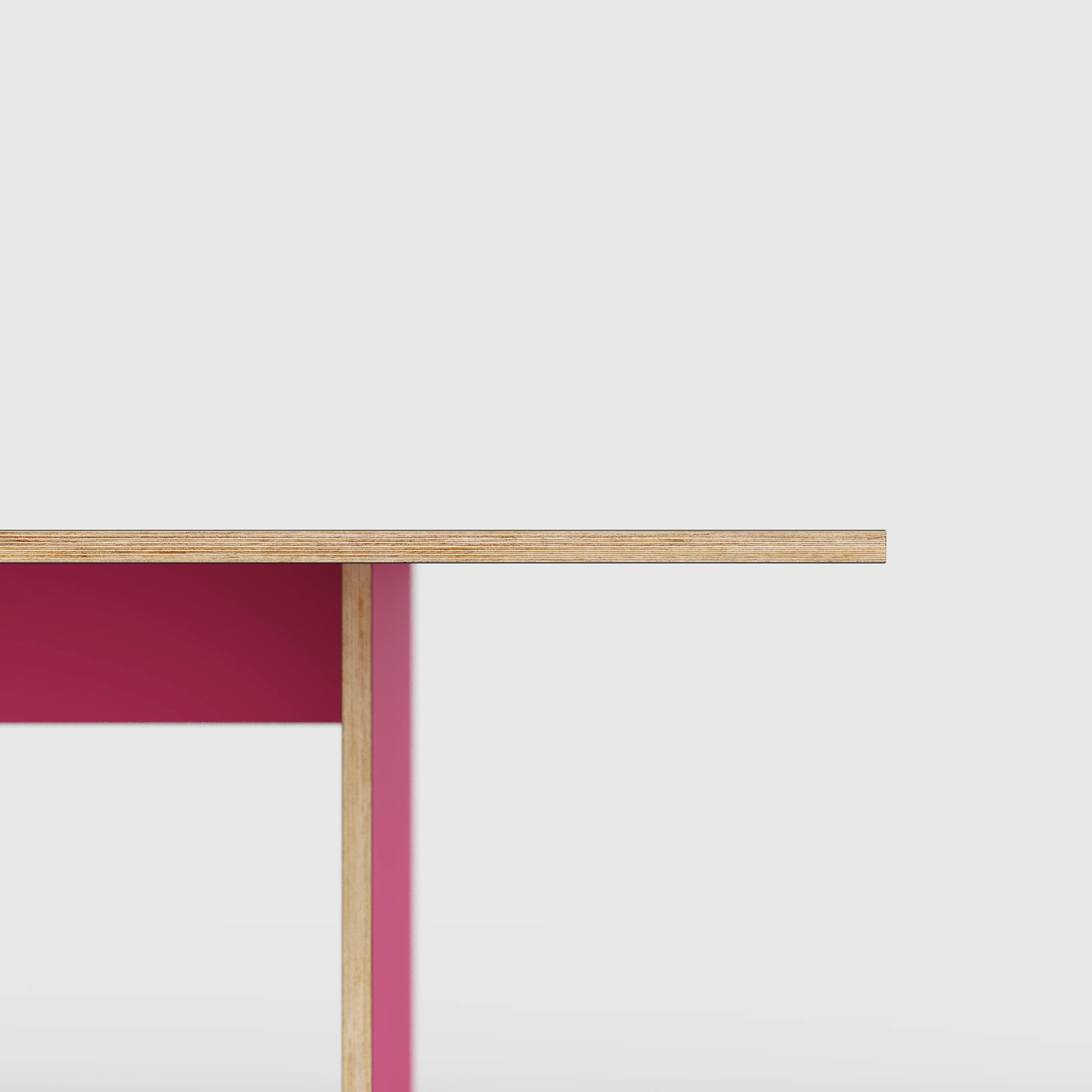 Plywood Platform Table - Formica Juicy Pink - 2400(w) x 1200(d) x 750(h) - Image 4
