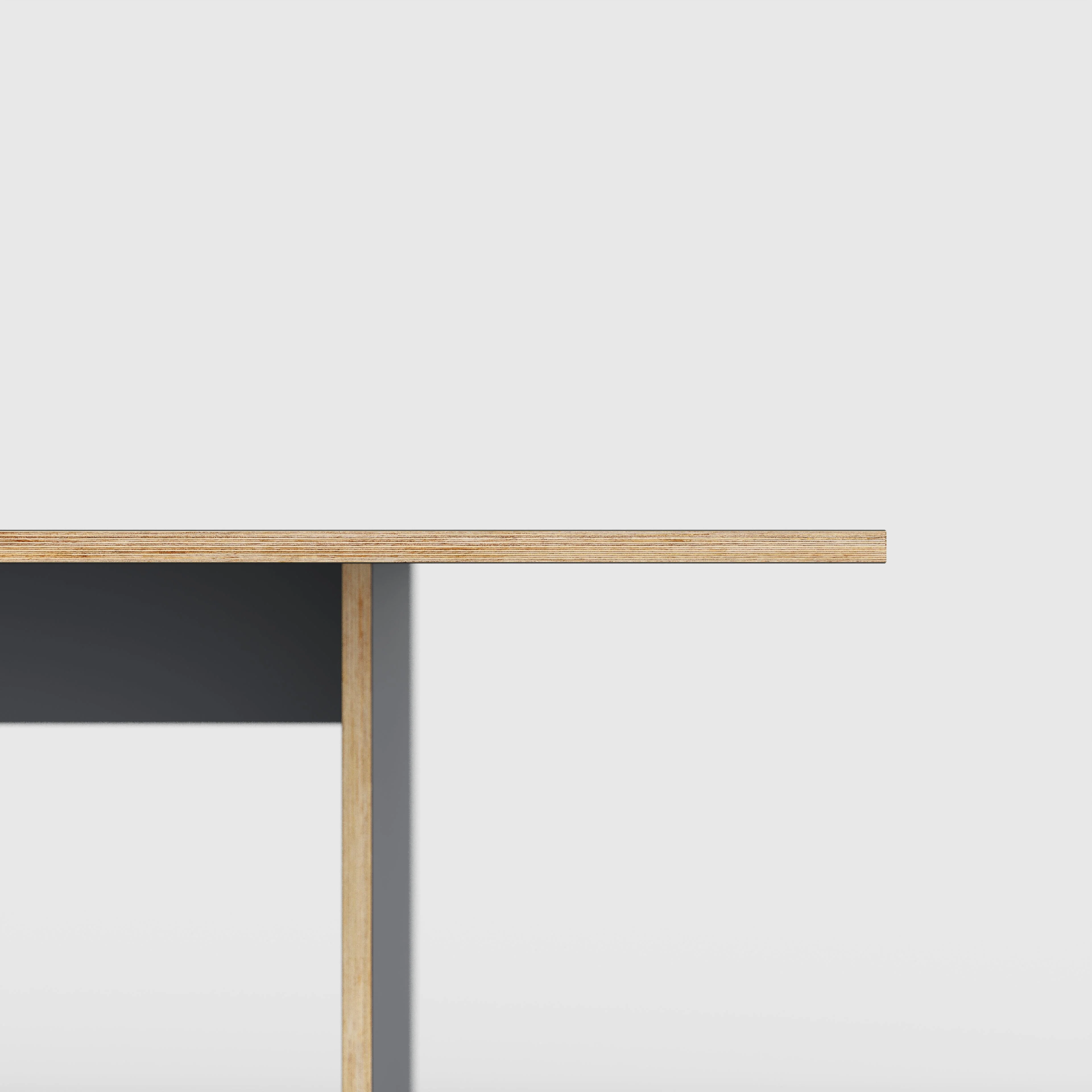 Plywood Platform Table - Formica Tornado Grey - 4000(w) x 1000(d) x 750(h) - Image 4