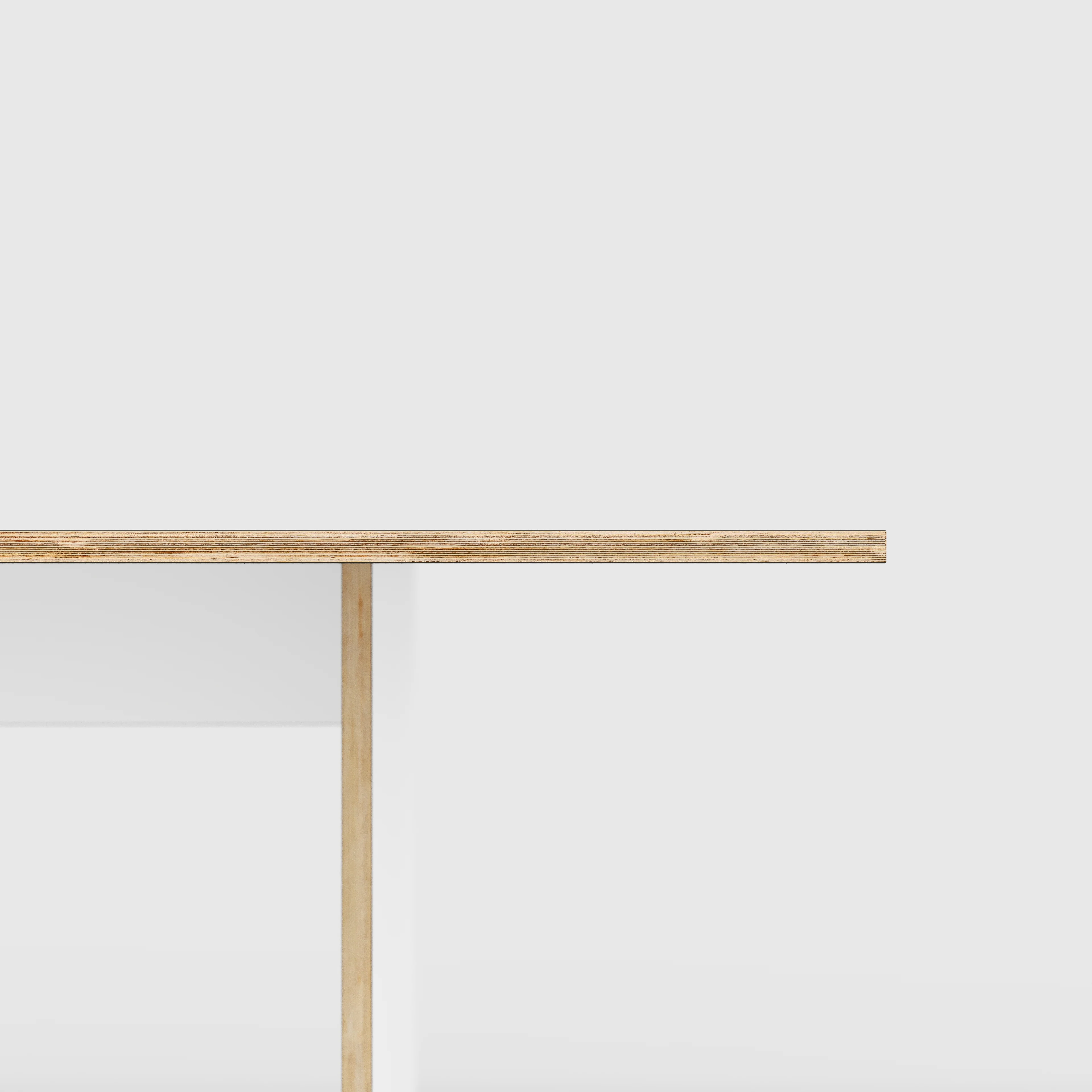 Plywood Platform Table - Formica White - 2400(w) x 1200(d) x 750(h) - Image 4