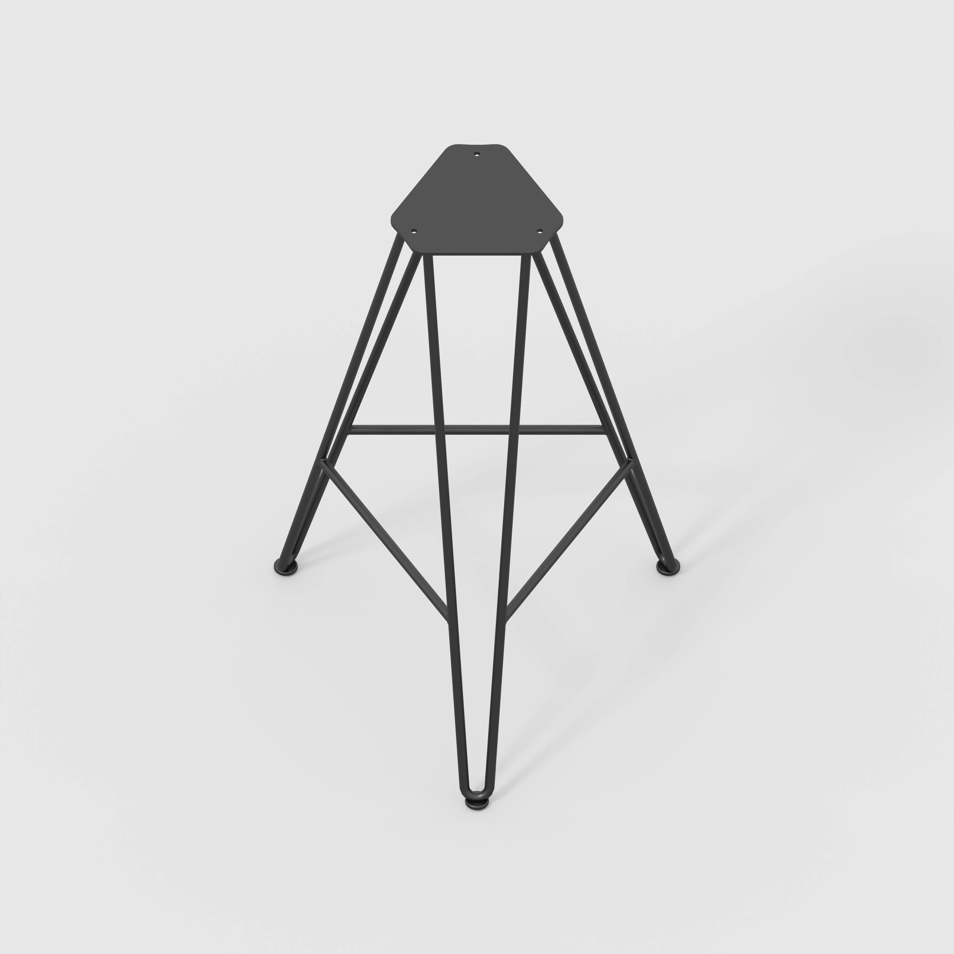 Plywood Bar Stool with Black Hairpin Base - Plywood Birch - Image 3