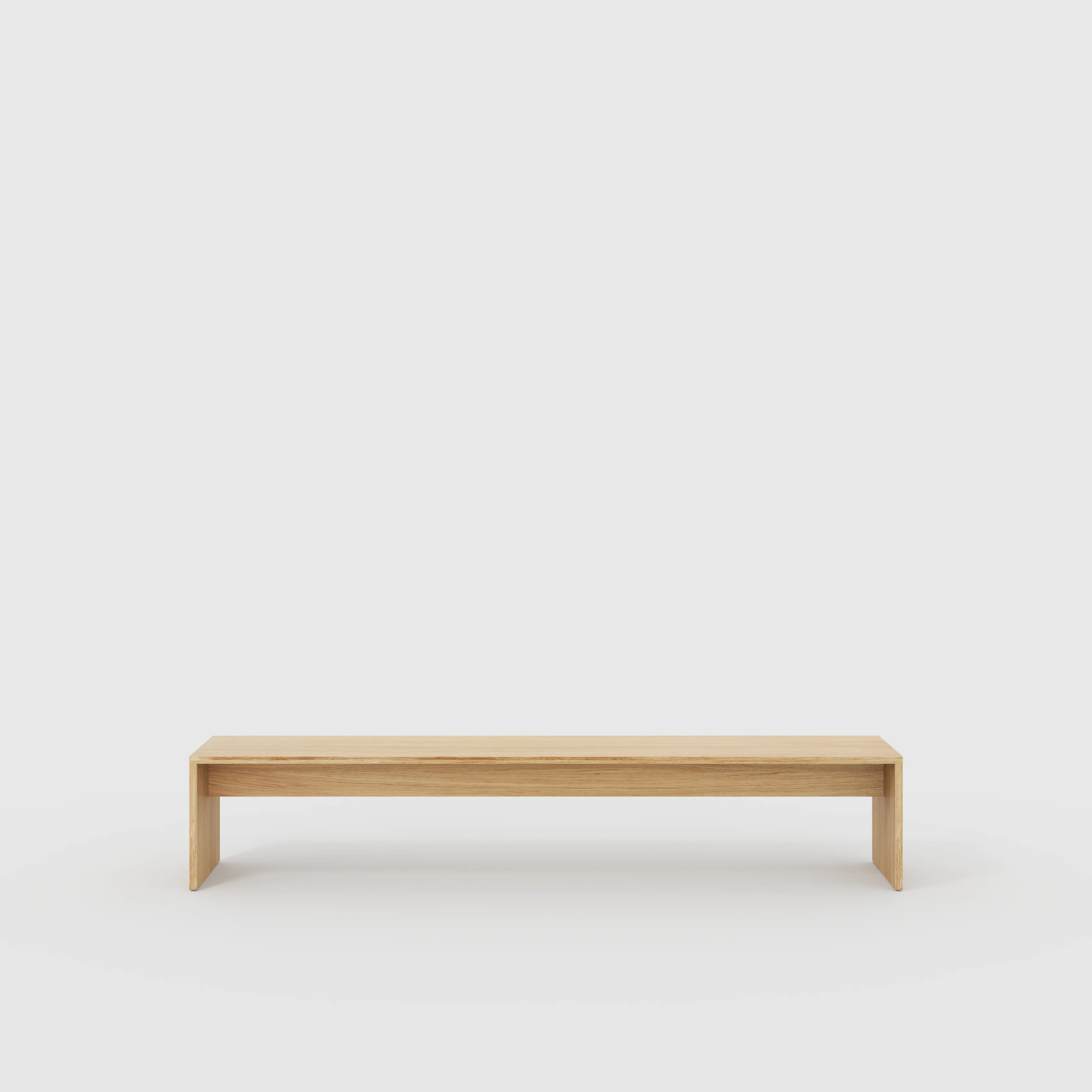 Plywood Bench Seat with Solid Sides - Plywood Oak - 2400(w) x 400(d)