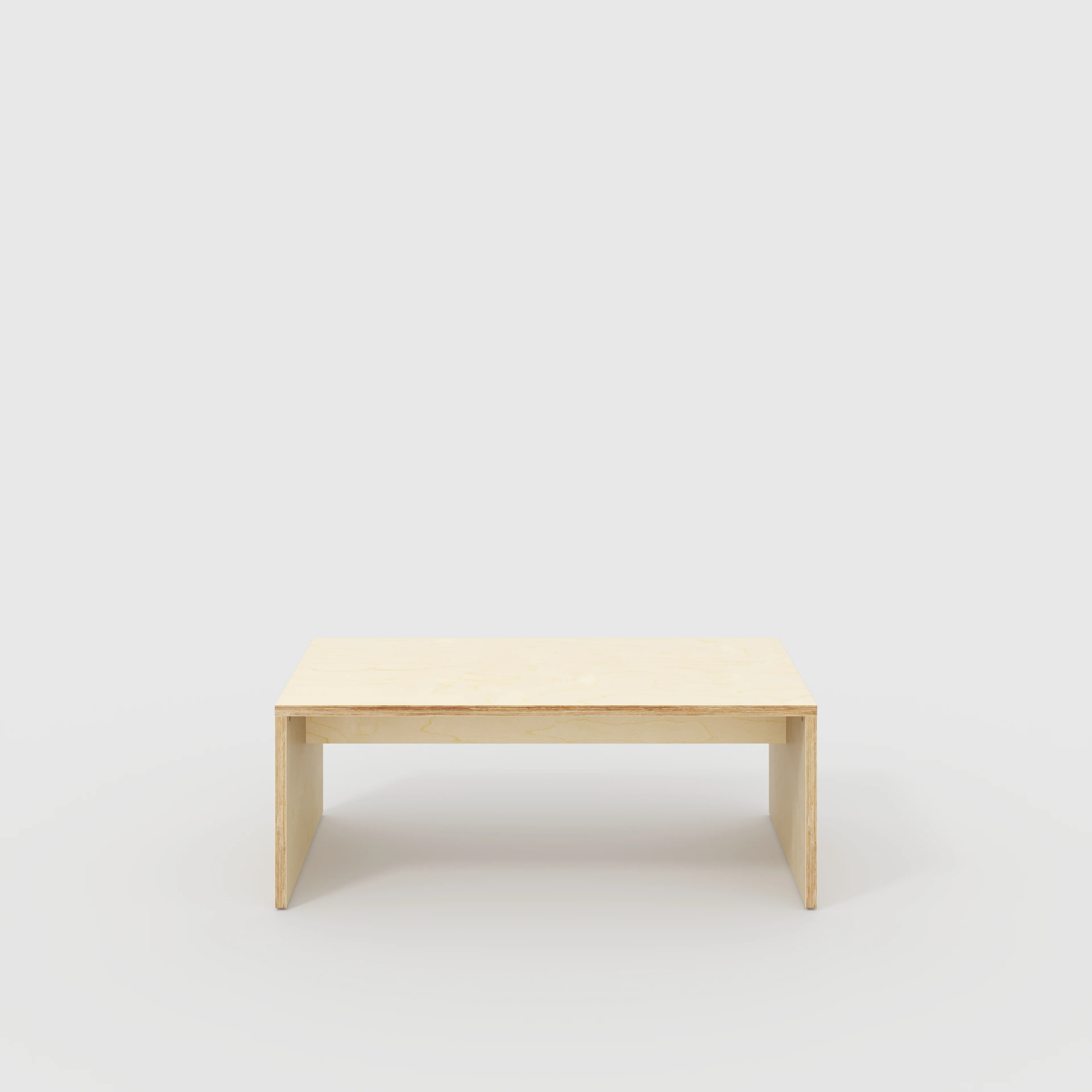 Plywood Coffee Table with Solid Sides - Plywood Birch - 1200(w) x 600(d) x 450(h)