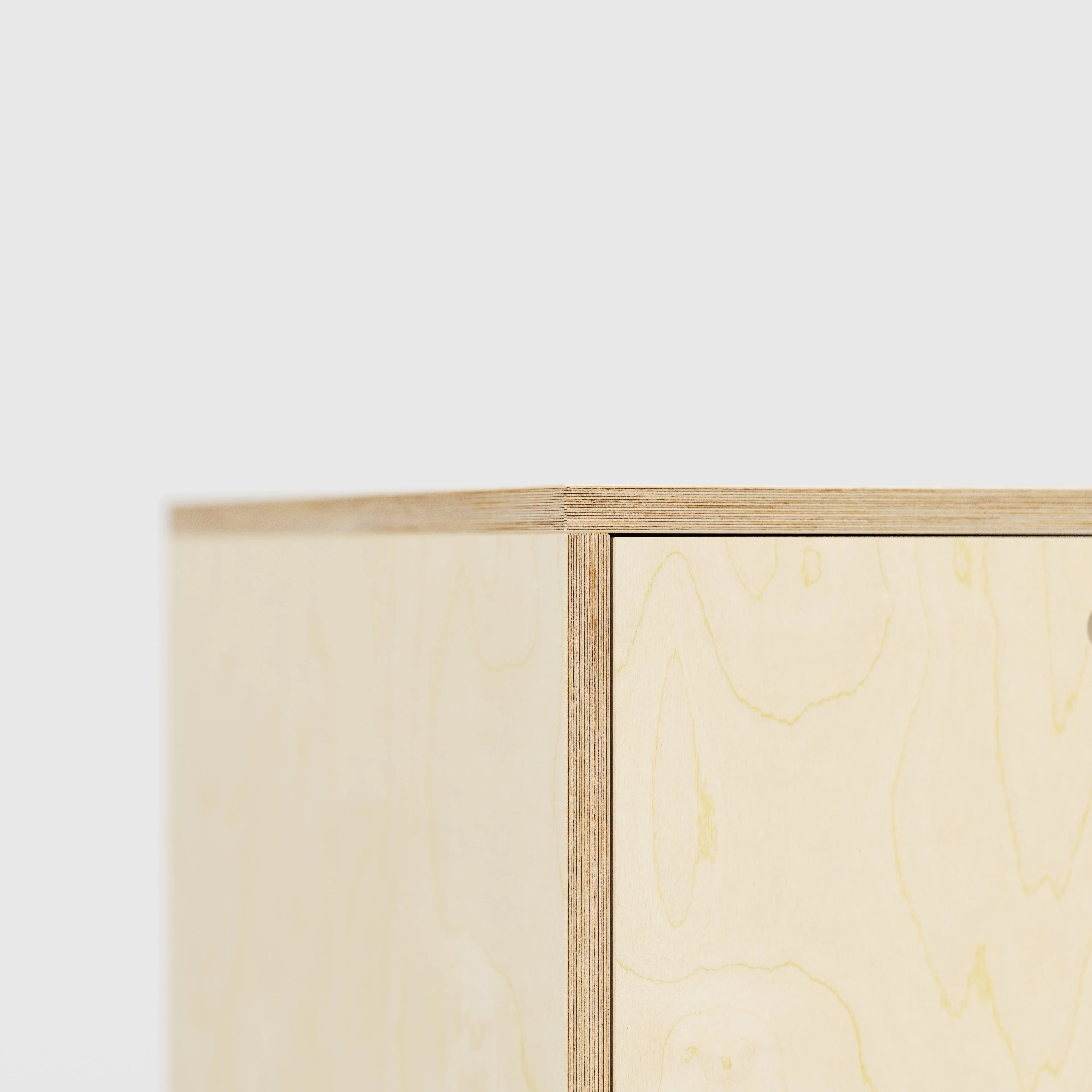 Plywood Desk with Storage Type 1 LH - Door - Plywood Birch - 1600(w) x 800(d) x 750(h) - Image 4