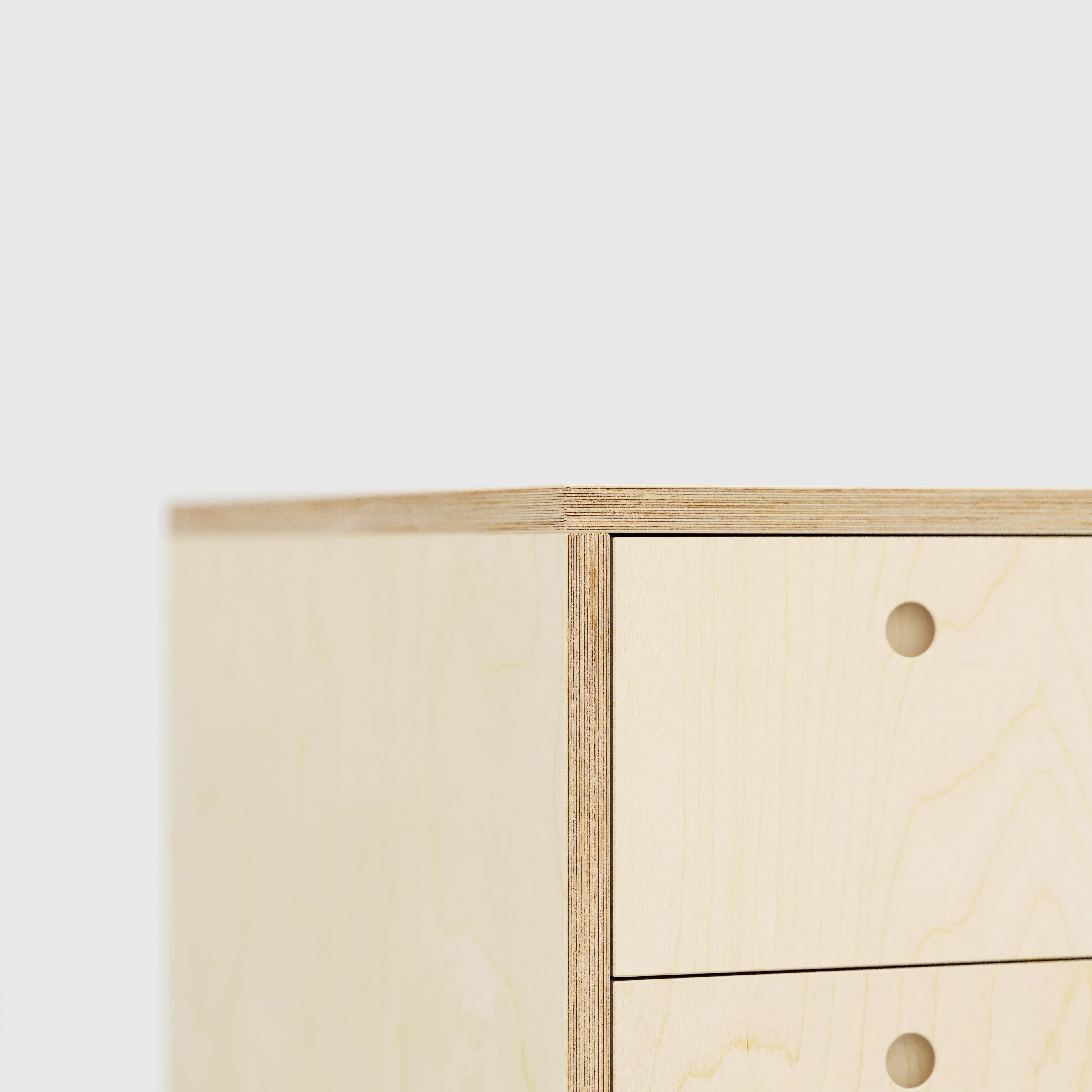 Plywood Desk with Storage Type 1 LH - Drawers - Plywood Birch - 2000(w) x 800(d) x 750(h) - Image 4