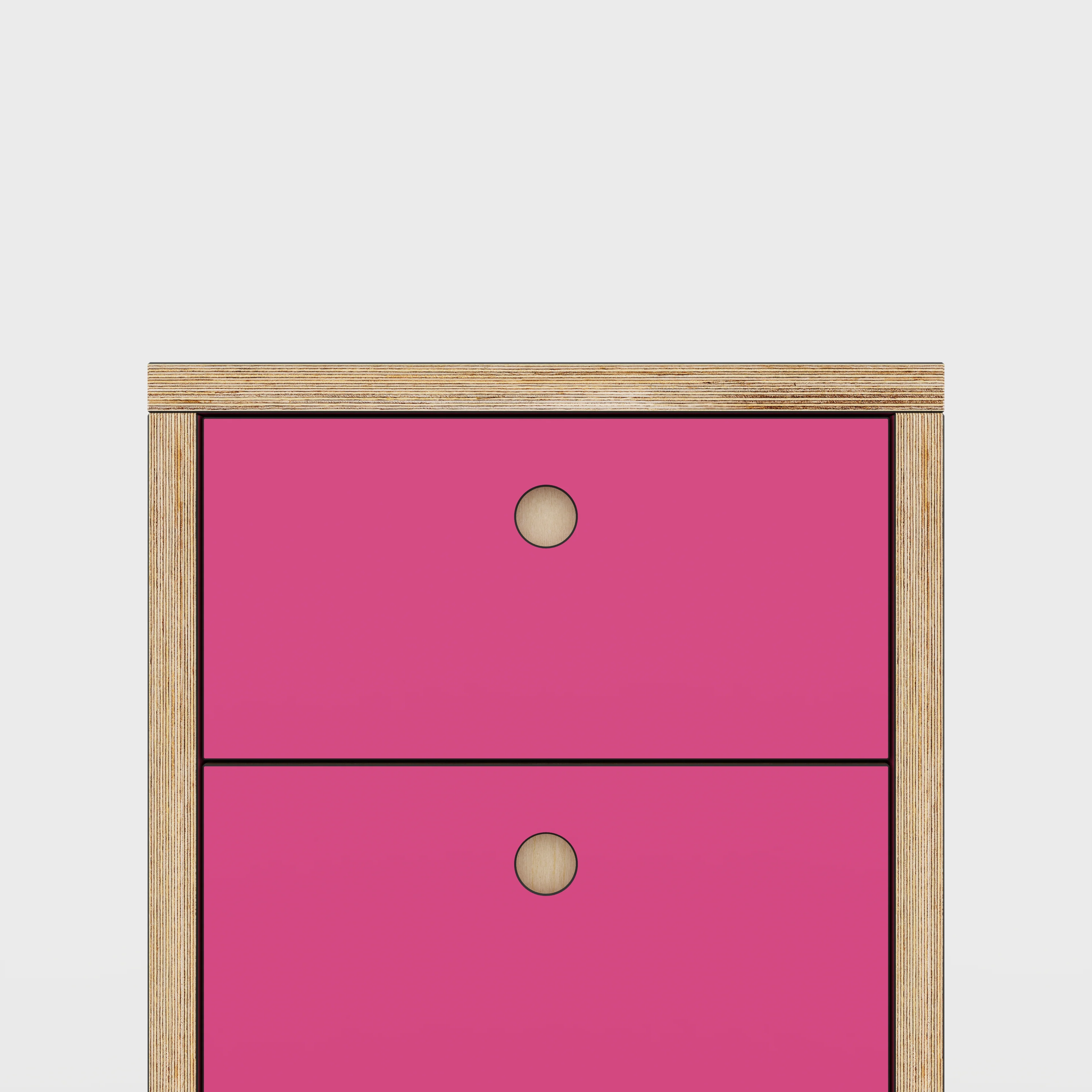 Plywood Drawer Unit - Formica Juicy Pink - 400(w) x 400(d) x 450(h) - Image 3