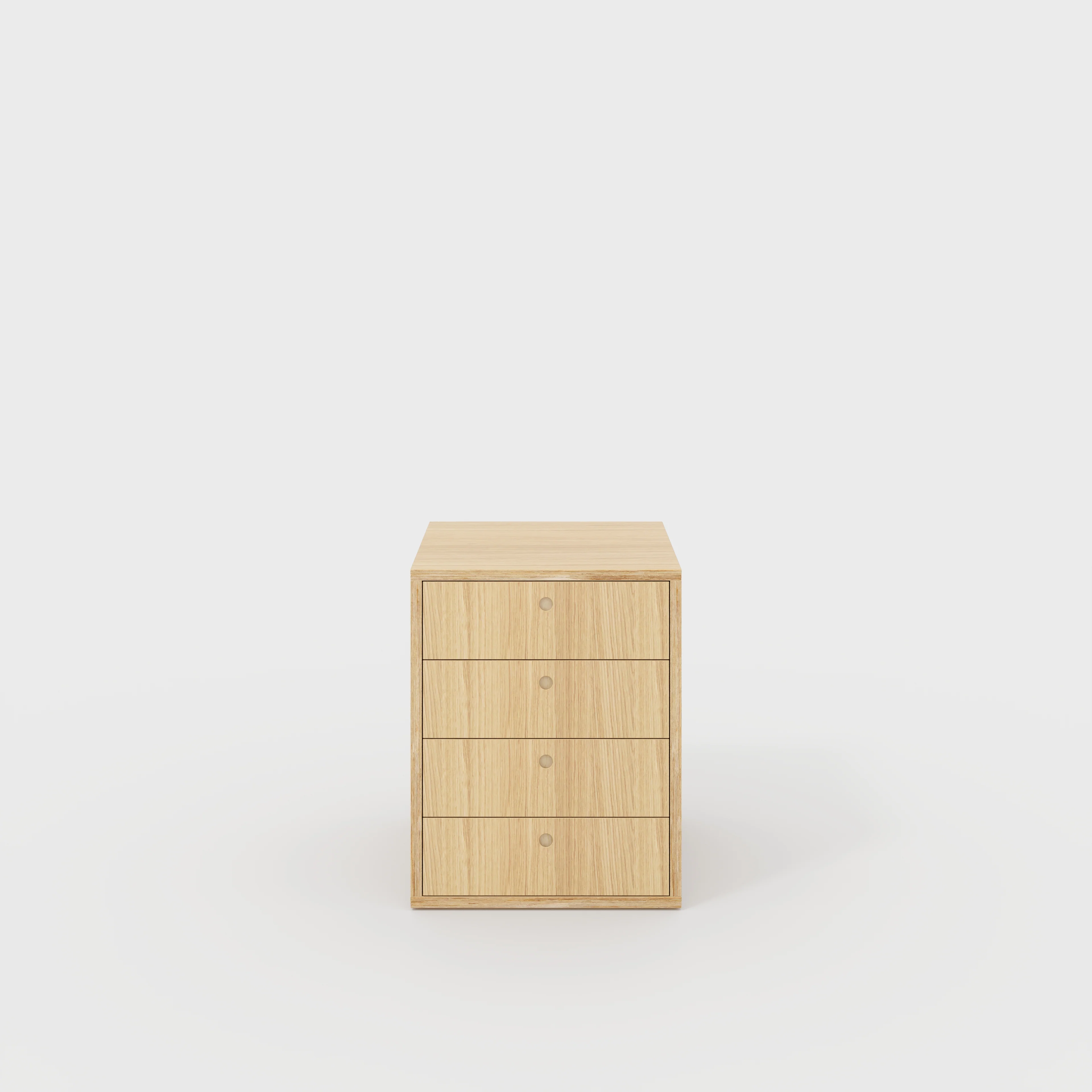 Plywood Drawer Unit - Plywood Oak - 600(w) x 600(d) x 750(h)