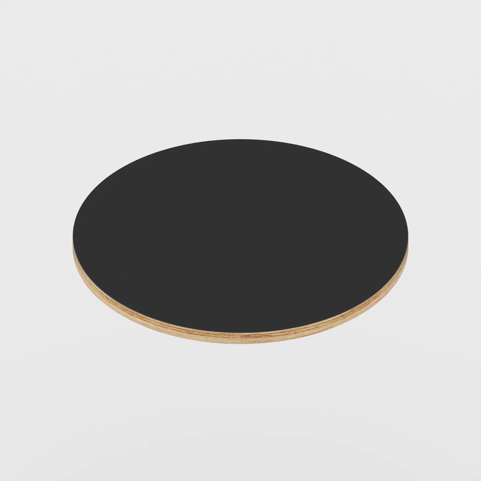 Plywood Round Tabletop - Formica Diamond Black - 600(dia) - 24mm