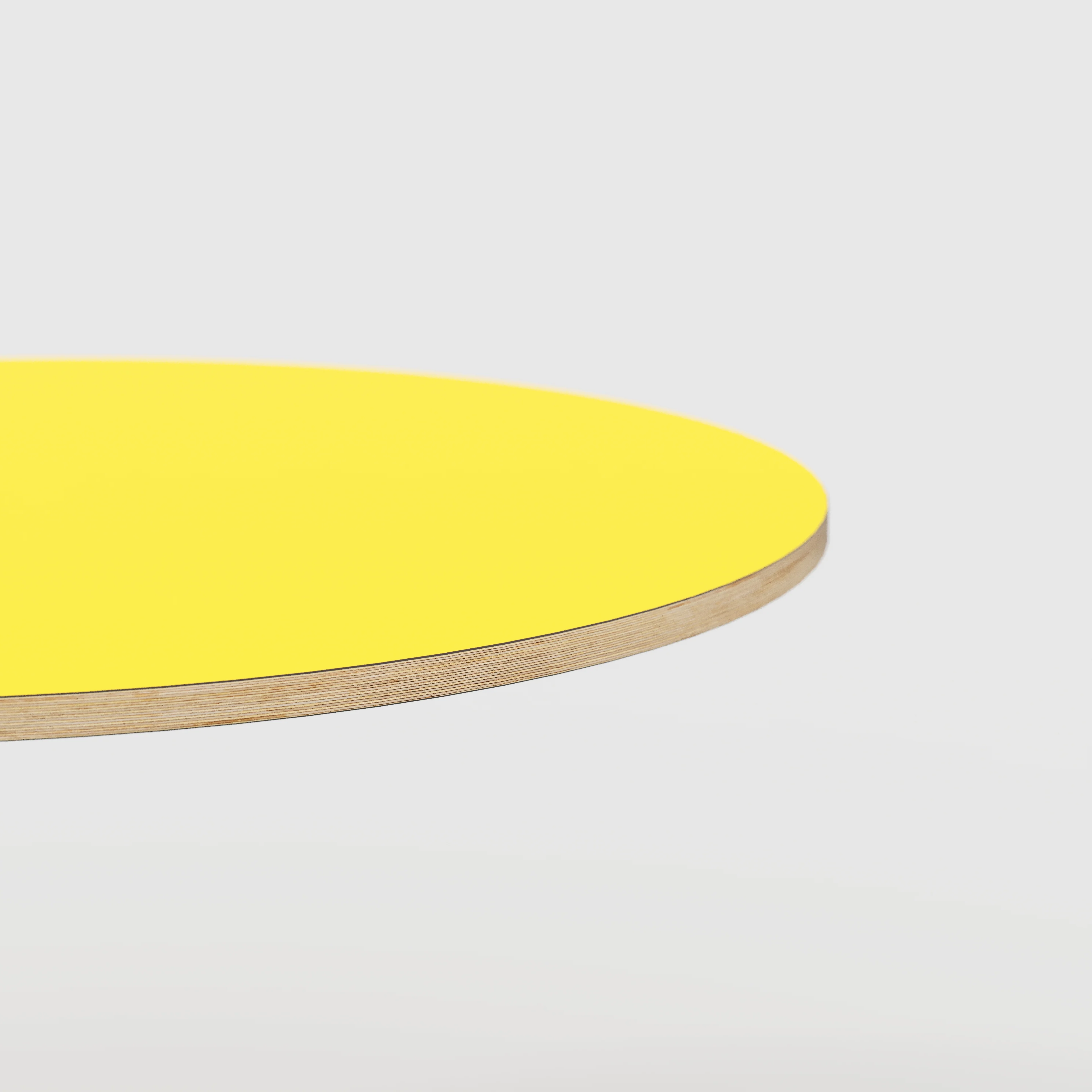 Plywood Round Tabletop - Formica Chrome Yellow - 1200(dia) - Image 3