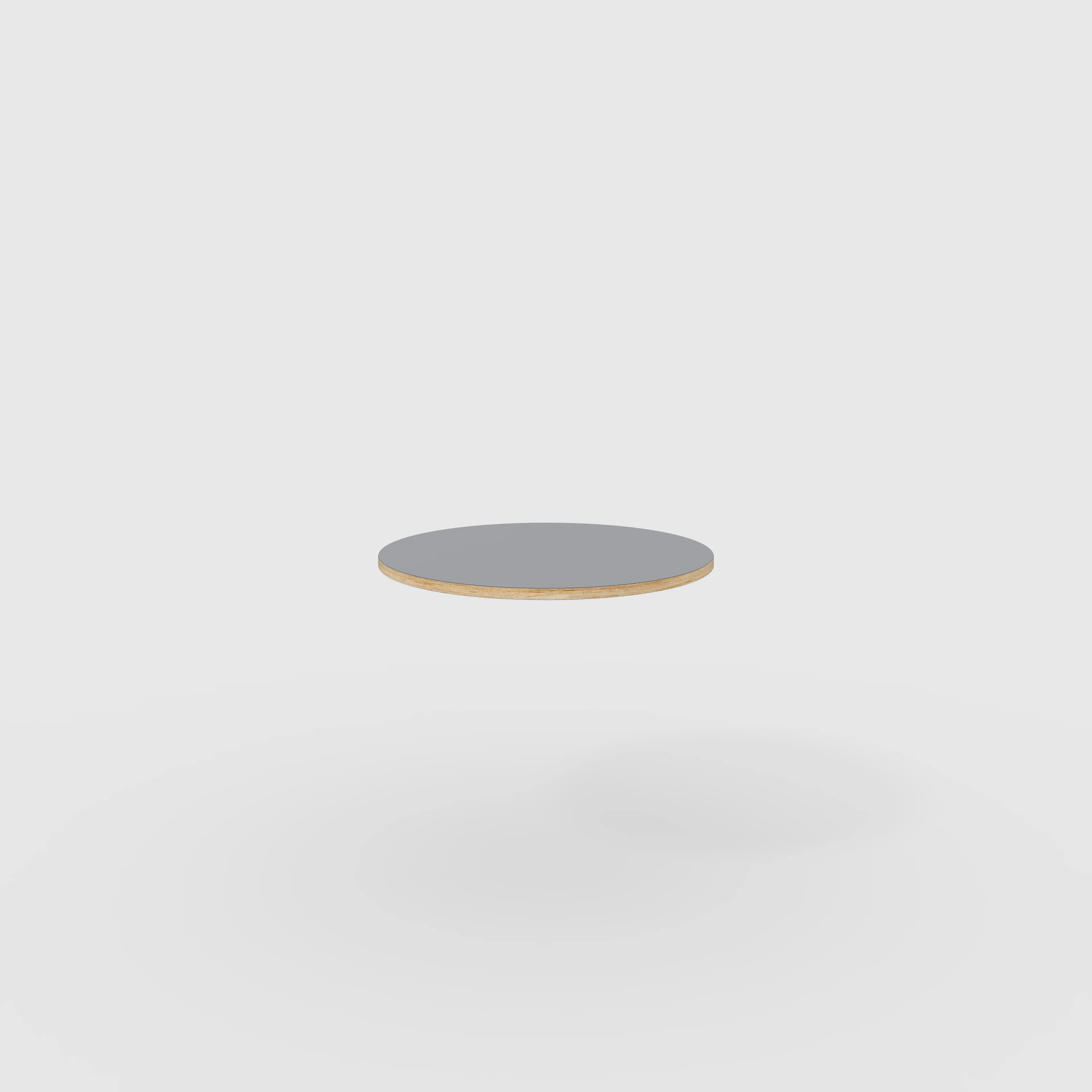 Plywood Round Tabletop - Formica Tornado Grey - 800(dia)