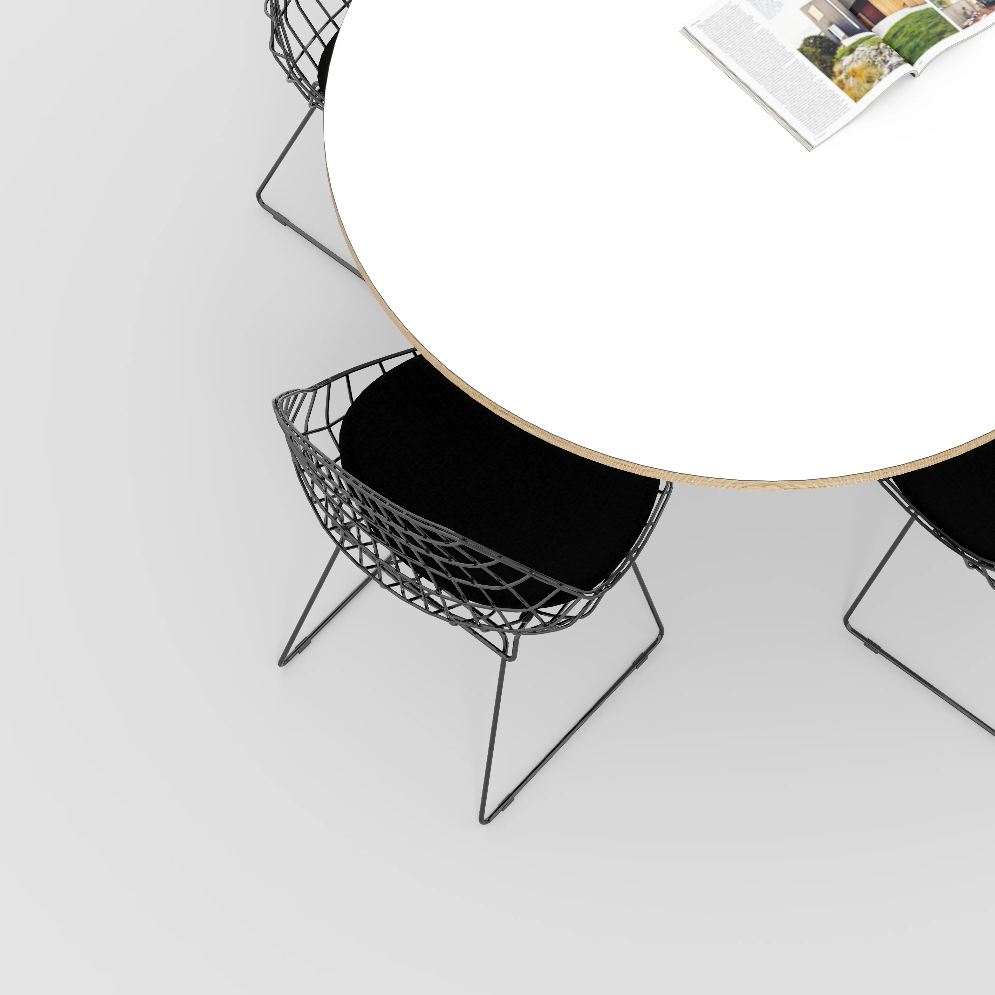 Plywood Round Tabletop - Formica White - 1200(dia) - Image 2