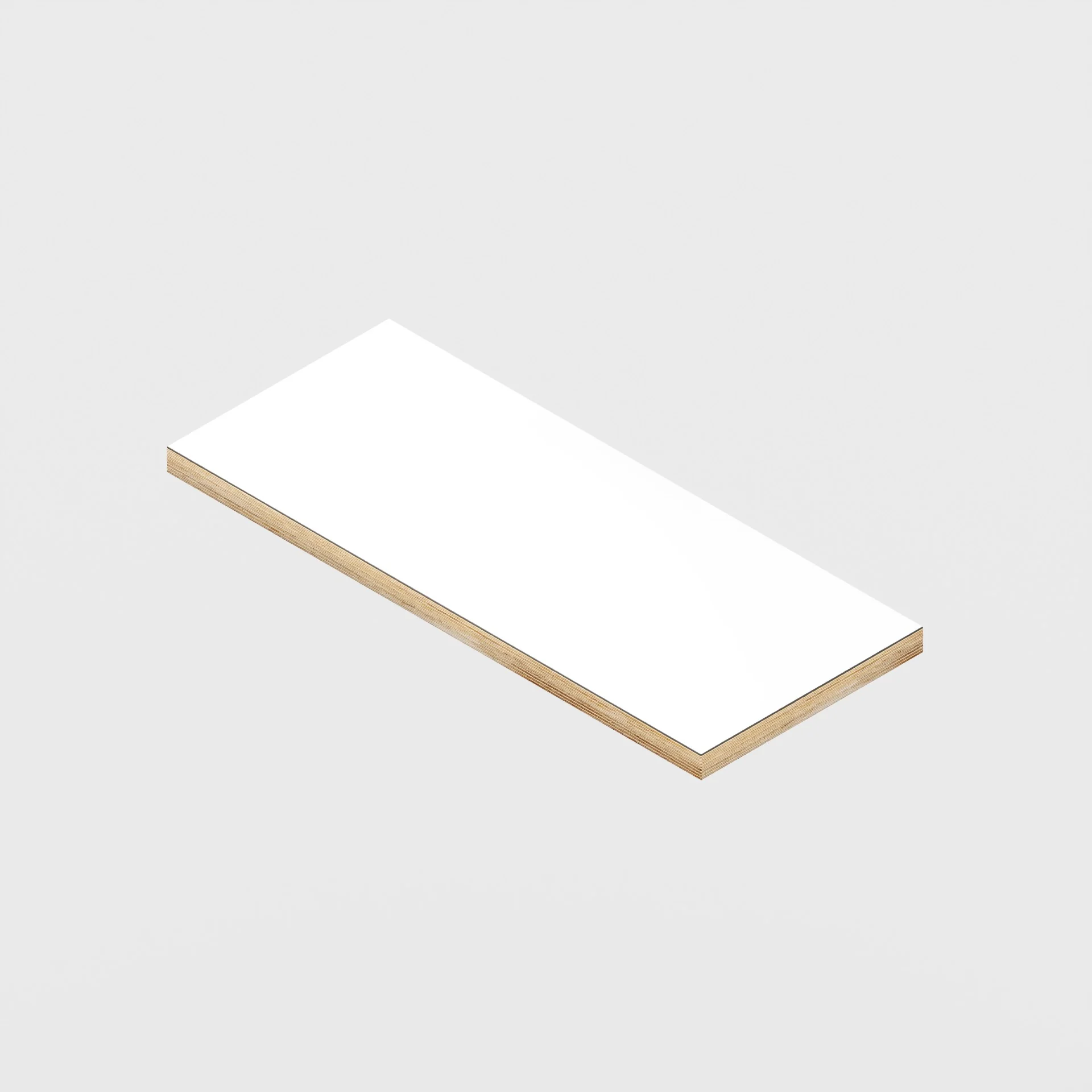 Plywood Shelf - Formica White - 600(w) x 250(d) - 24mm