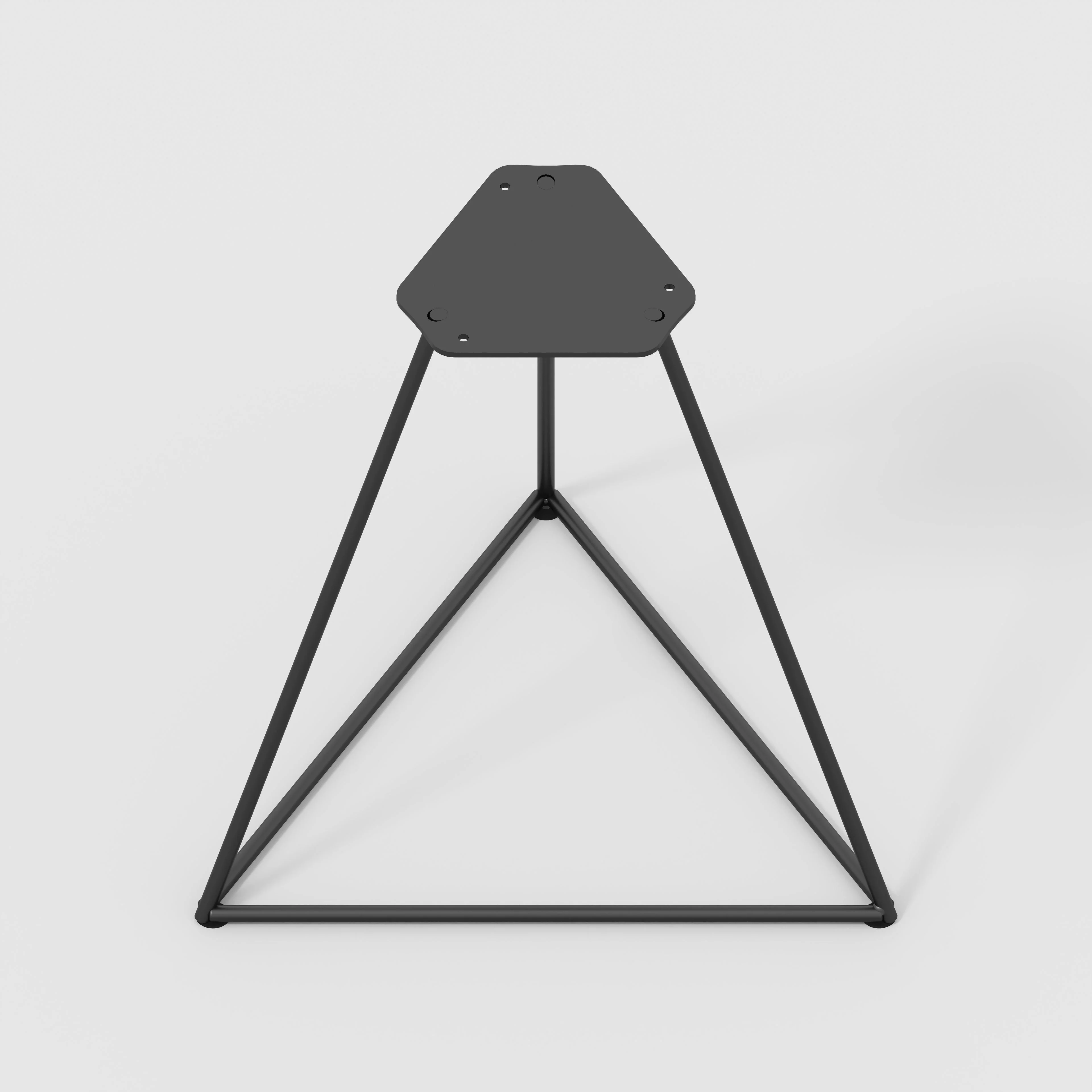 Plywood Stool with Black Prism Base - Plywood Oak - Image 3