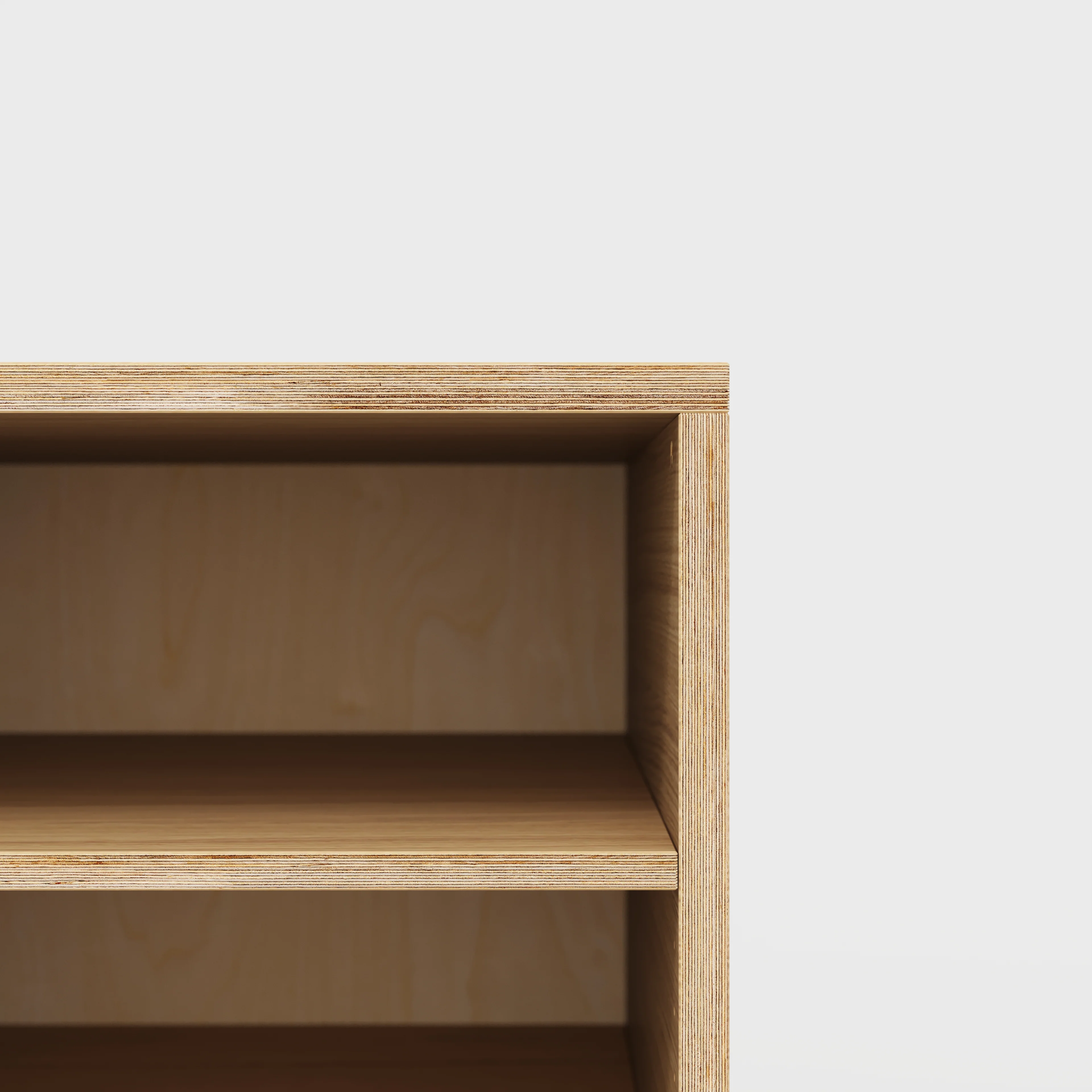Plywood Storage with Shelves - Plywood Oak - 400(w) x 600(d) x 750(h) - Image 3