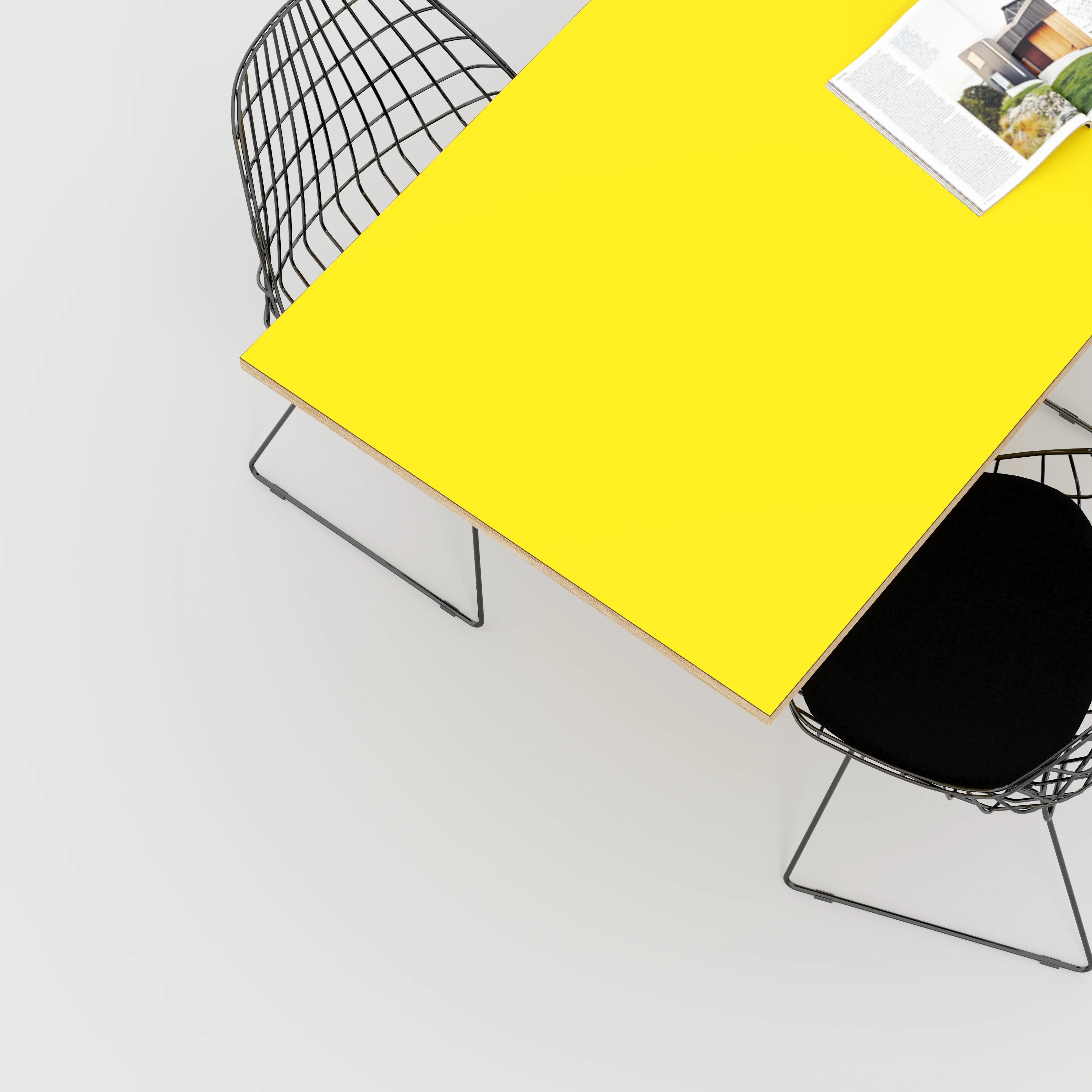 Plywood Tabletop - Formica Chrome Yellow - 1600(w) x 800(d) - Image 2