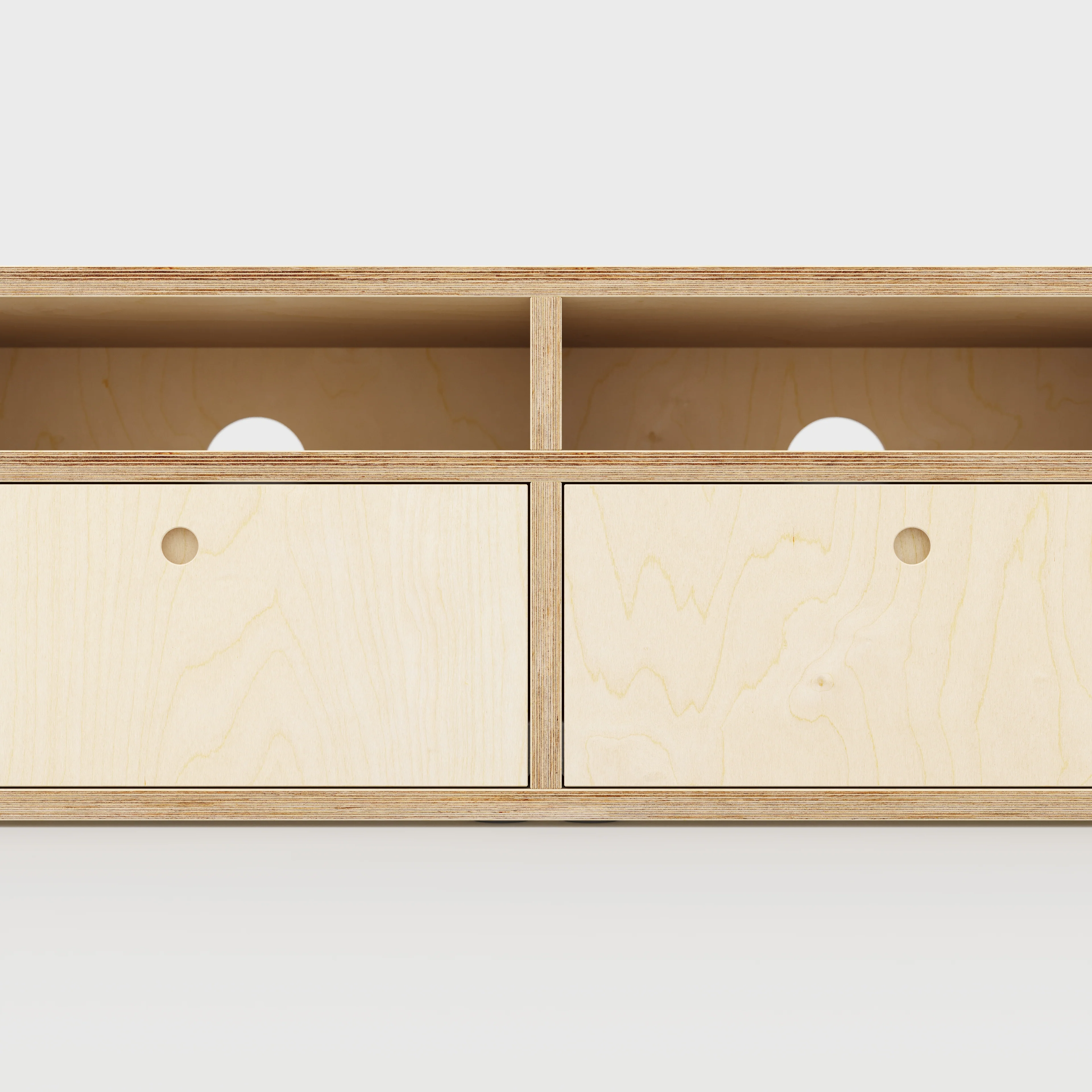 Plywood TV Entertainment Unit - Type 2 - Plywood Birch - 2400(w) x 400(d) x 450(h) - Image 4