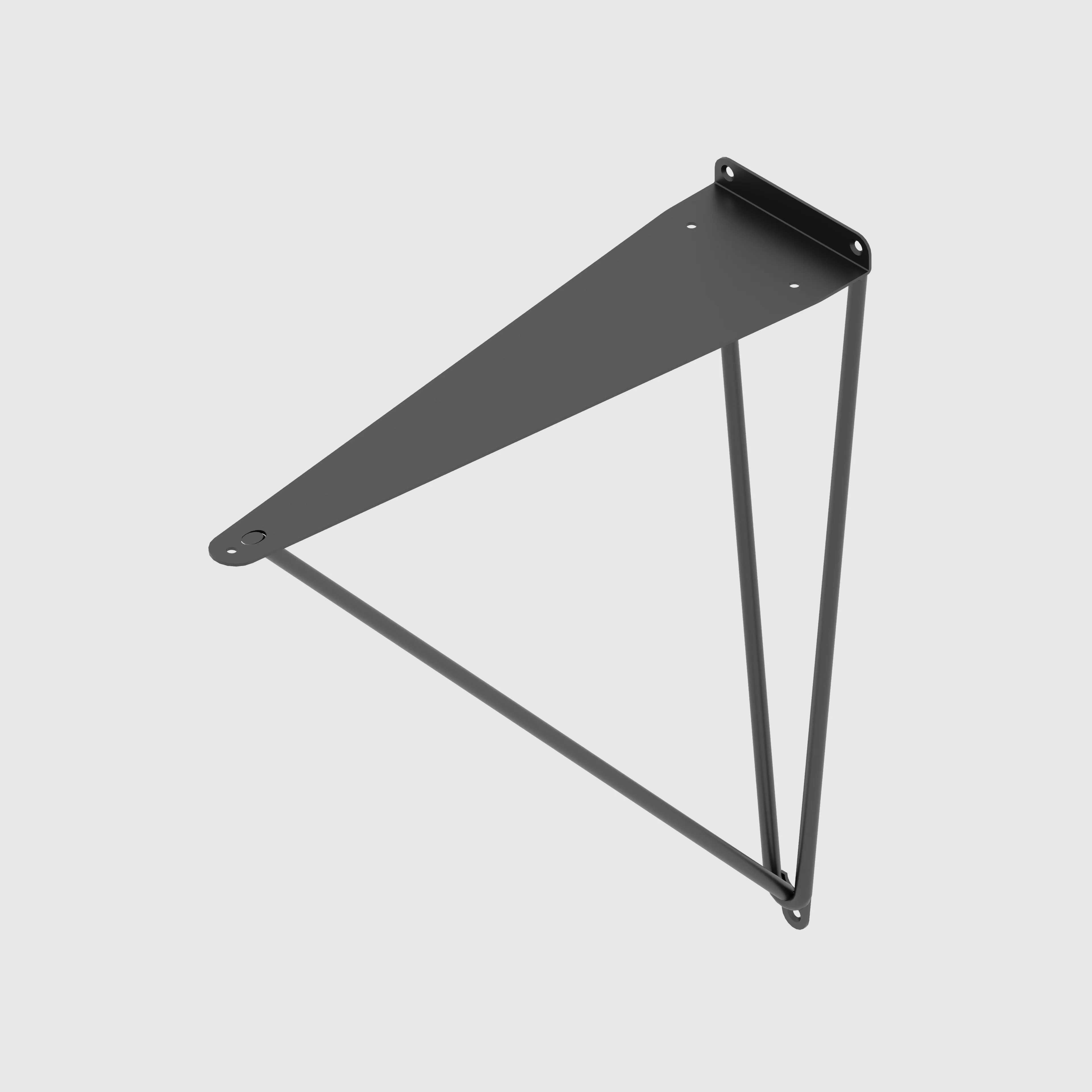 Plywood Wall Desk with Black Prism Brackets - Formica White - 1200(w) x 600(d) - Image 4