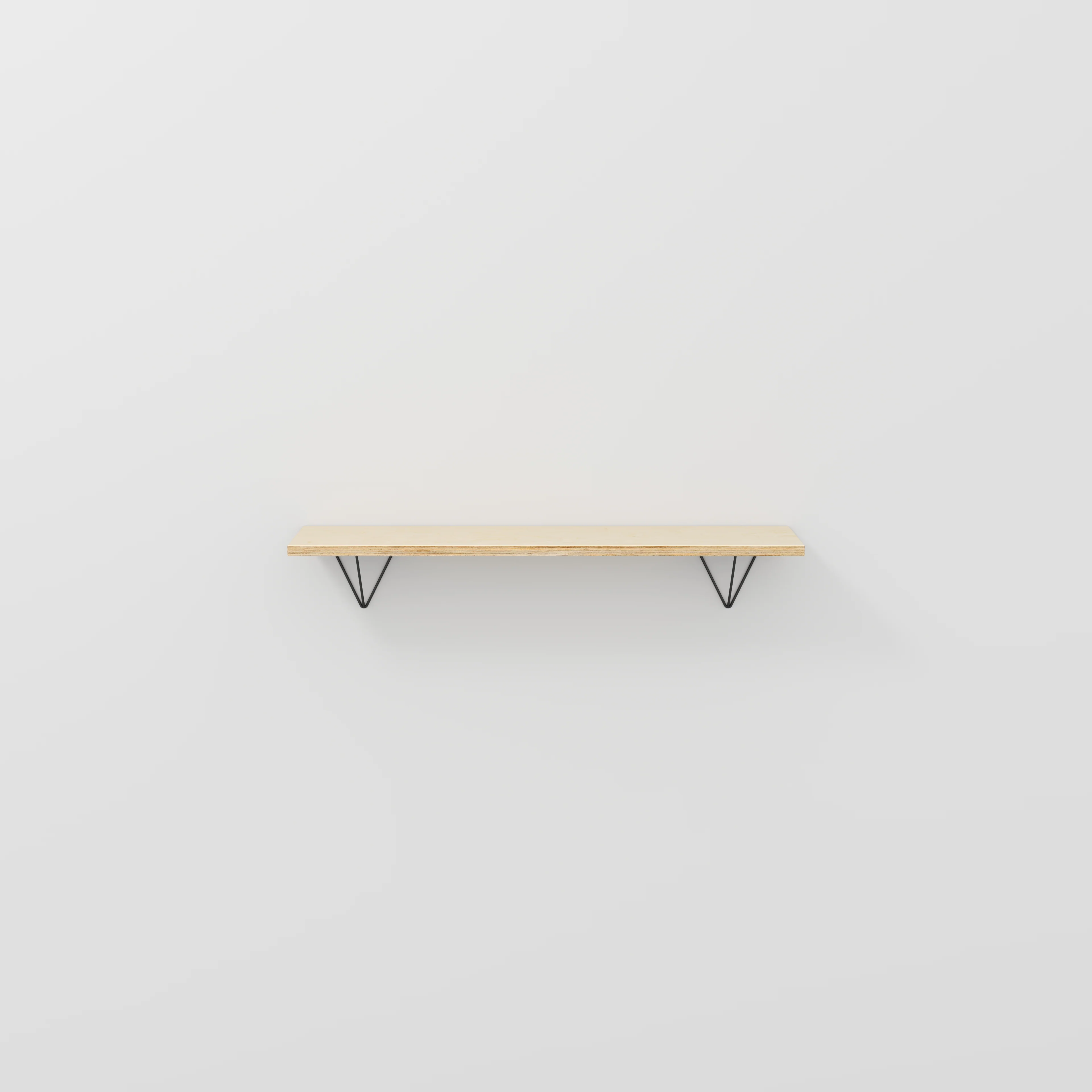 Plywood Wall Shelf with Prism Brackets - Plywood Birch - 1200(w) x 250(d)